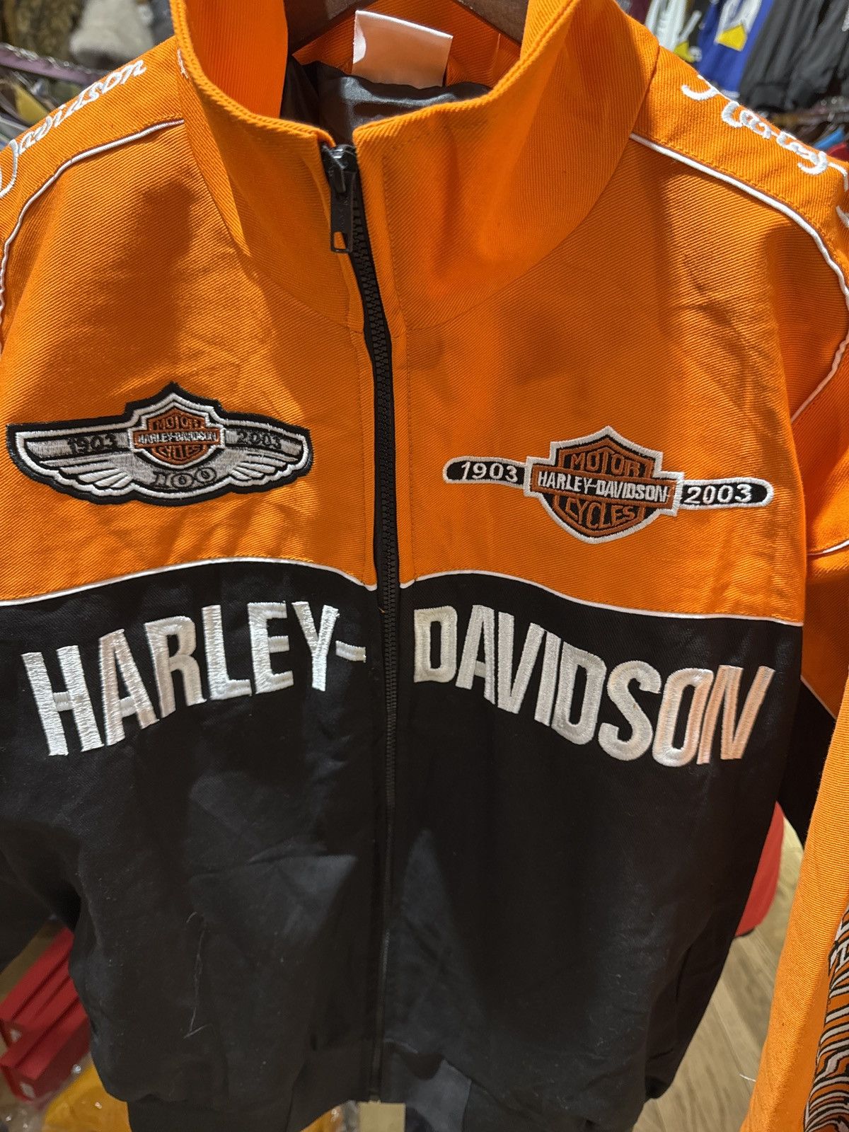 Vintage Harley Davidson embroidered rework bomber jacket size Large Size US L / EU 52-54 / 3 - 8 Thumbnail