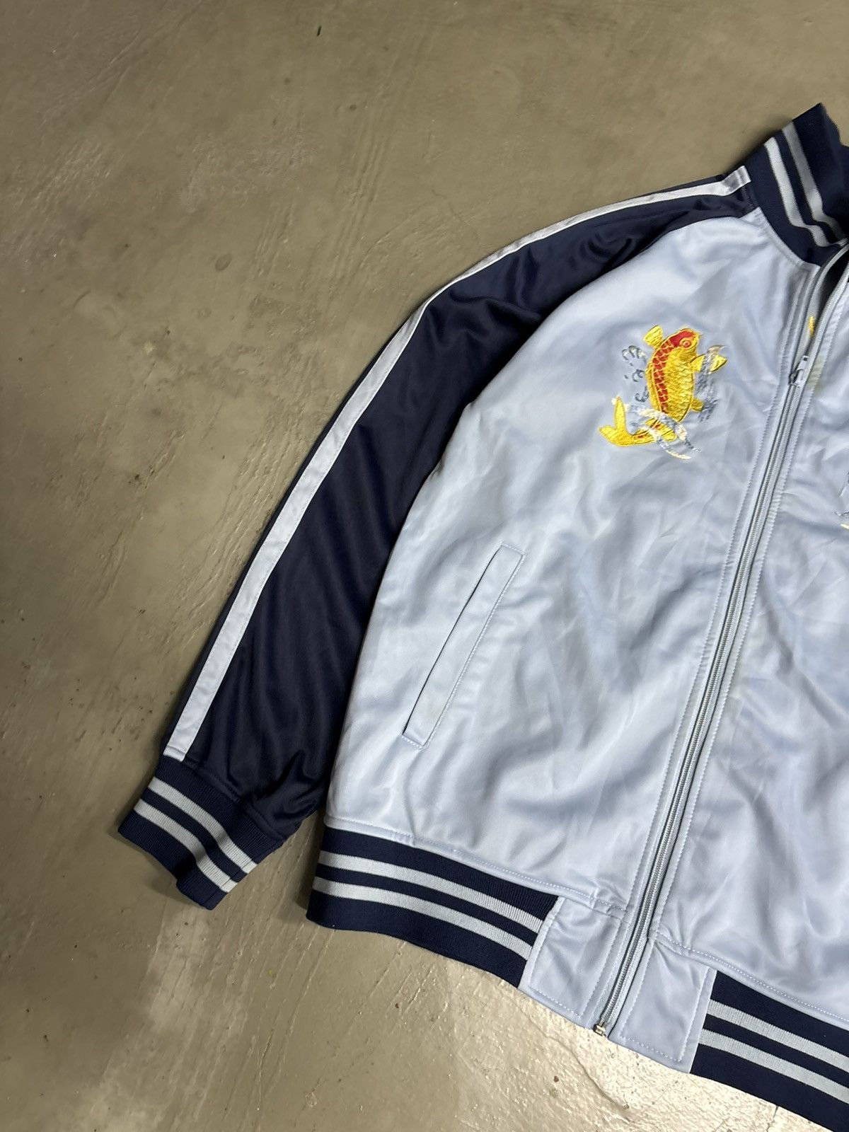 Karakuri Tamashii 🎌Japanese Traditional Style Fujin Raijin Sukajan Jacket Size US M / EU 48-50 / 2 - 4 Thumbnail