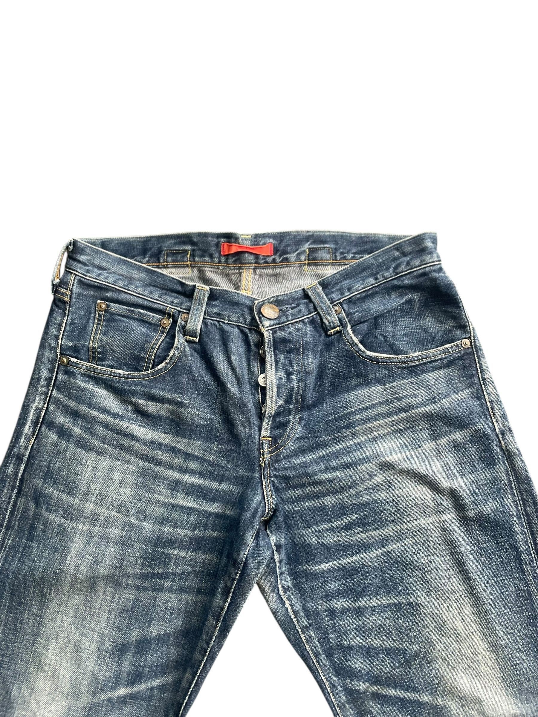 Japanese Brand Red Card Faded Wash Denim Size US 32 / EU 48 - 3 Thumbnail