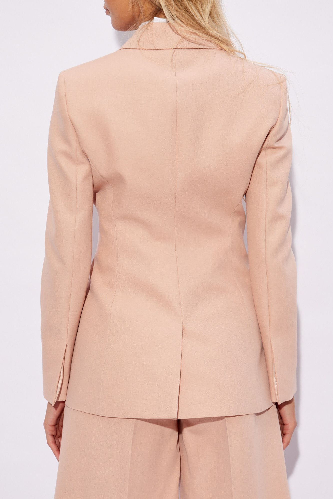 Gucci o1la5ras0526 Double-Breasted Wool Mohair Jacket in Pink Size S / US 4 / IT 40 - 4 Thumbnail