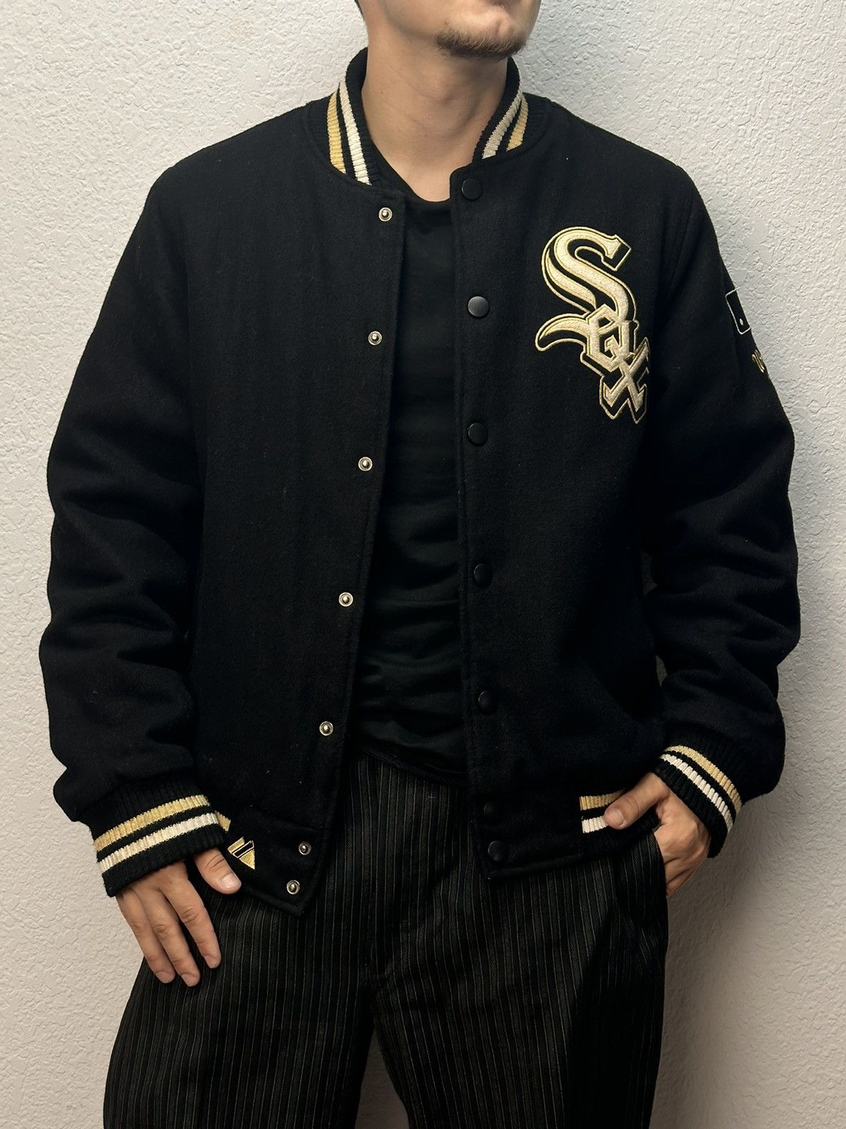 MLB Whitesox Cooperstown Majestic Varsity Bomber MLB Wool Jacket Size US S / EU 44-46 / 1 - 3 Thumbnail