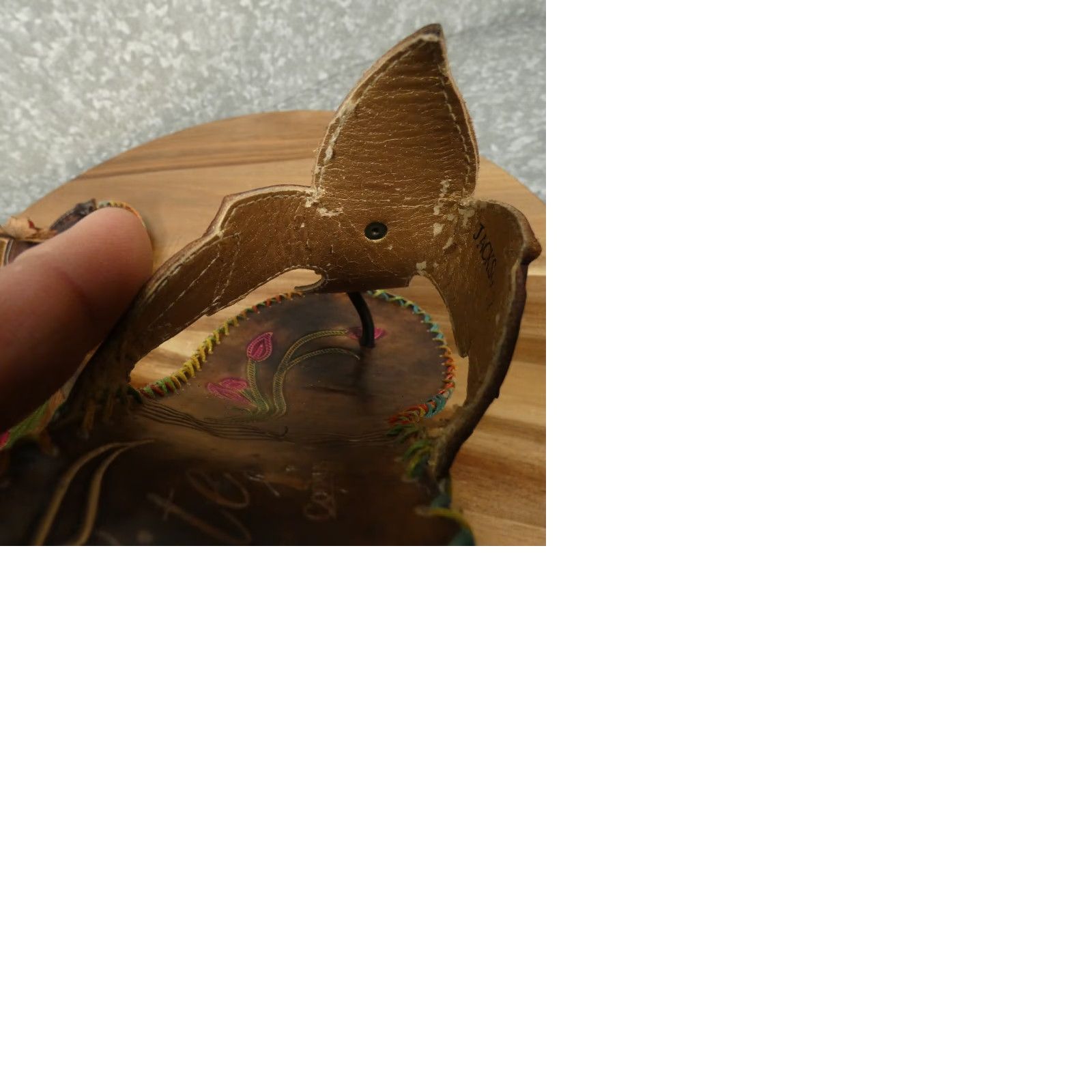 Vintage Corky's Elite Sandals Womens 7 Brown Red Leather Thong Size US 7 / IT 37 - 10 Thumbnail