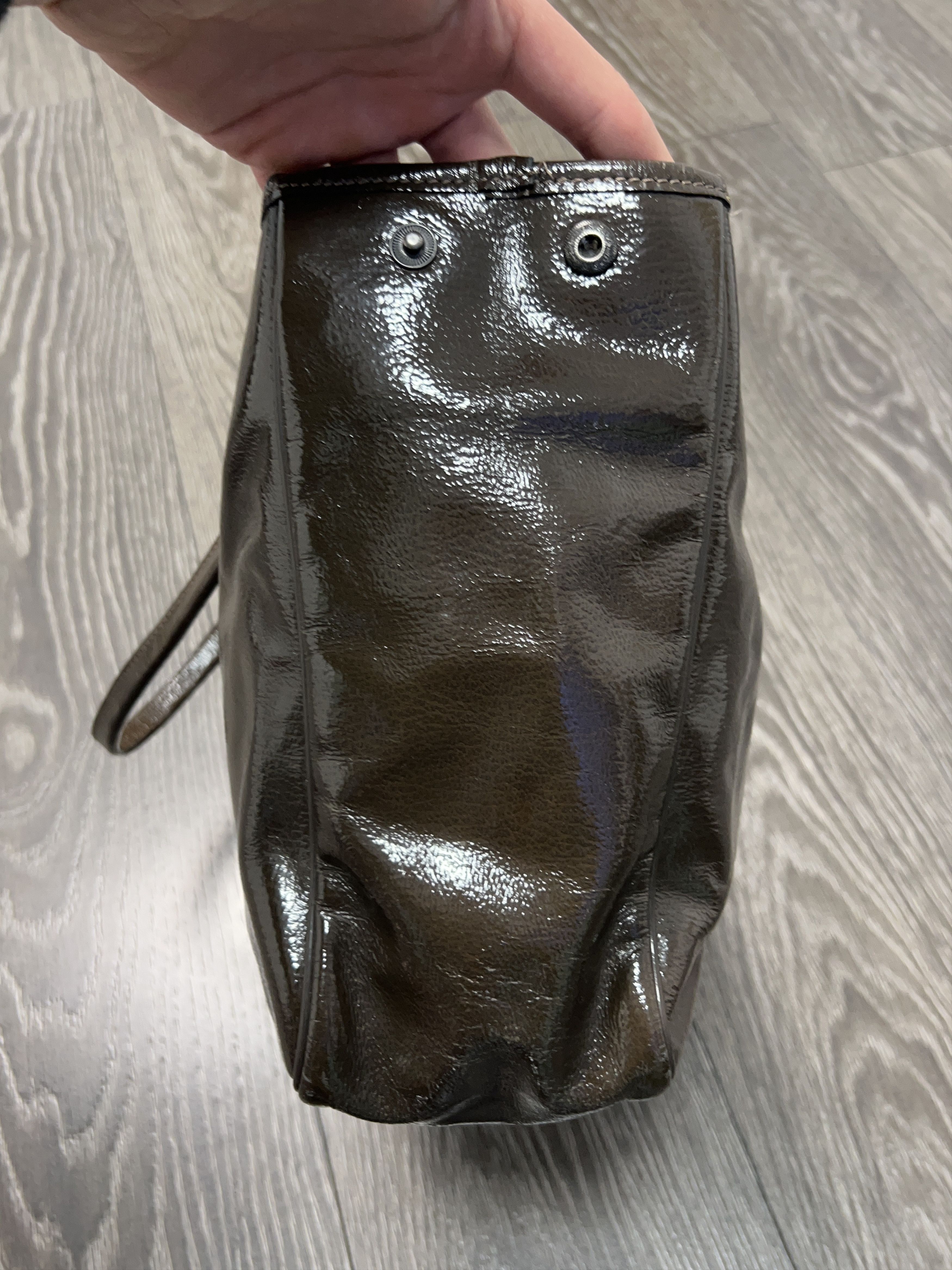 Longchamp Paris Roseau Patent Leather Tote Bag Handle Shoulder Bag Size ONE SIZE - 7 Thumbnail