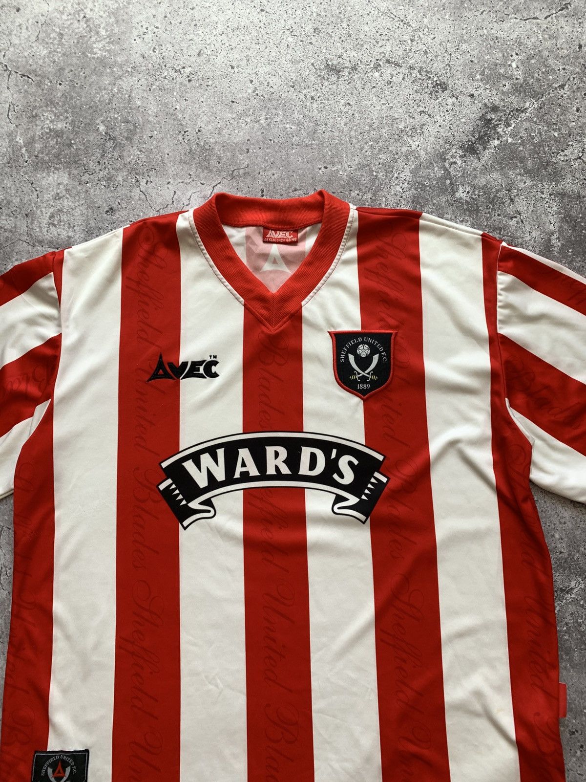 Other 🔥AVEC SHEFFIELD UNITED 1996 1997 HOME FOOTBALL SOCCER JERSEY Size US XL / EU 56 / 4 - 3 Thumbnail