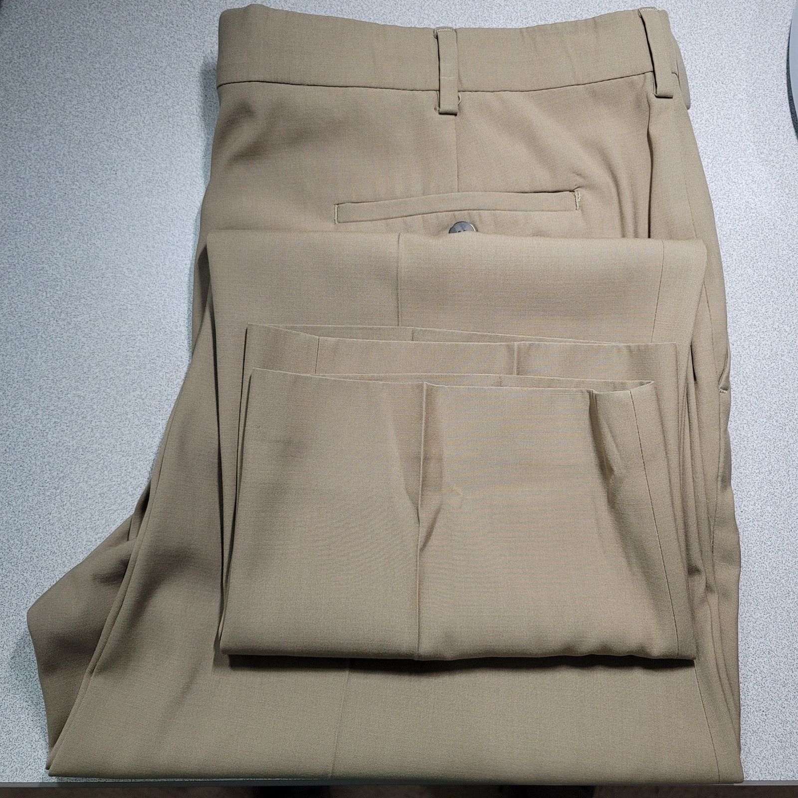 Perry Ellis Perry Ellis Portfolio Tan Flat Front Dress Pants Size 42 Size US 42 / EU 58 - 7 Thumbnail
