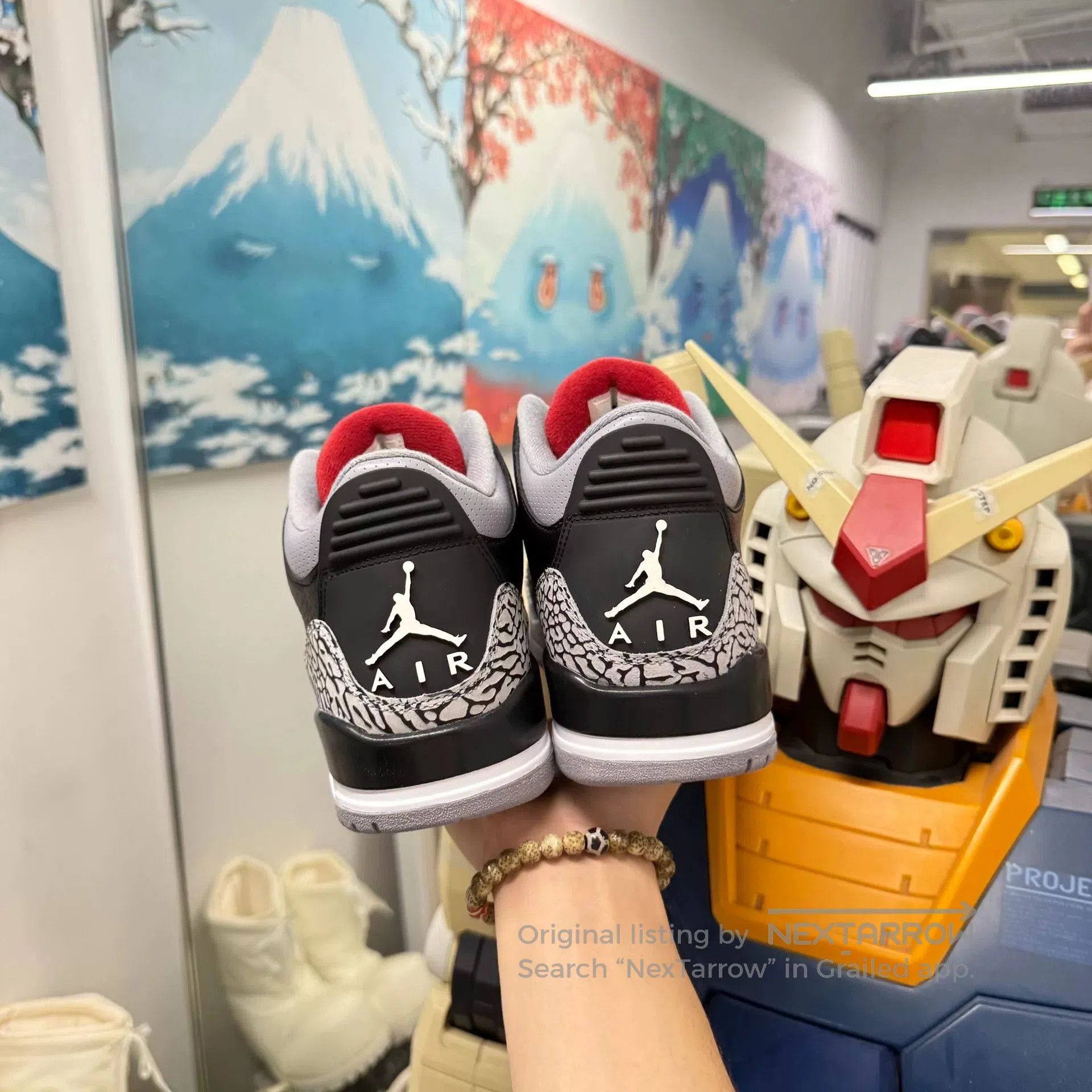 Jordan Brand Air Jordan 3 Black Cement 2011. Size US 9.5 / EU 42-43 - 3 Thumbnail