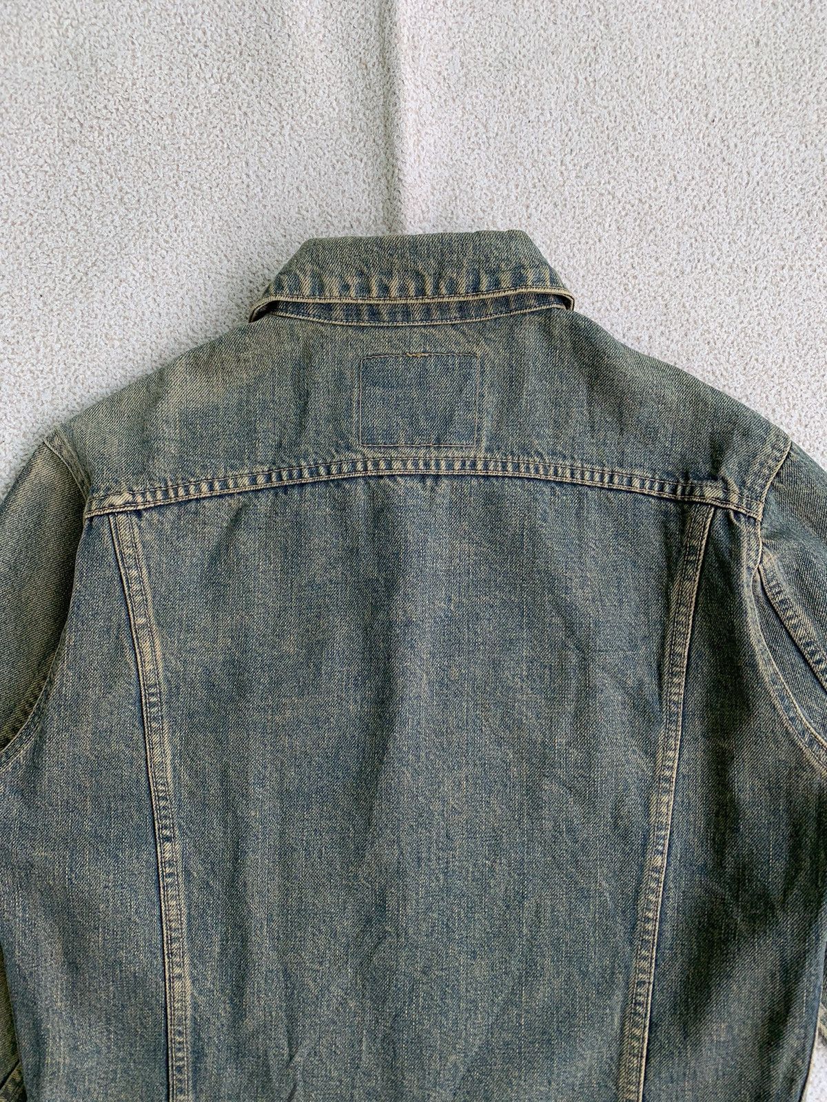Blue Blue Japan × Vintage Vtg Blue Way Japan Mudwash Crop Trucker Denim Size US M / EU 48-50 / 2 - 4 Thumbnail