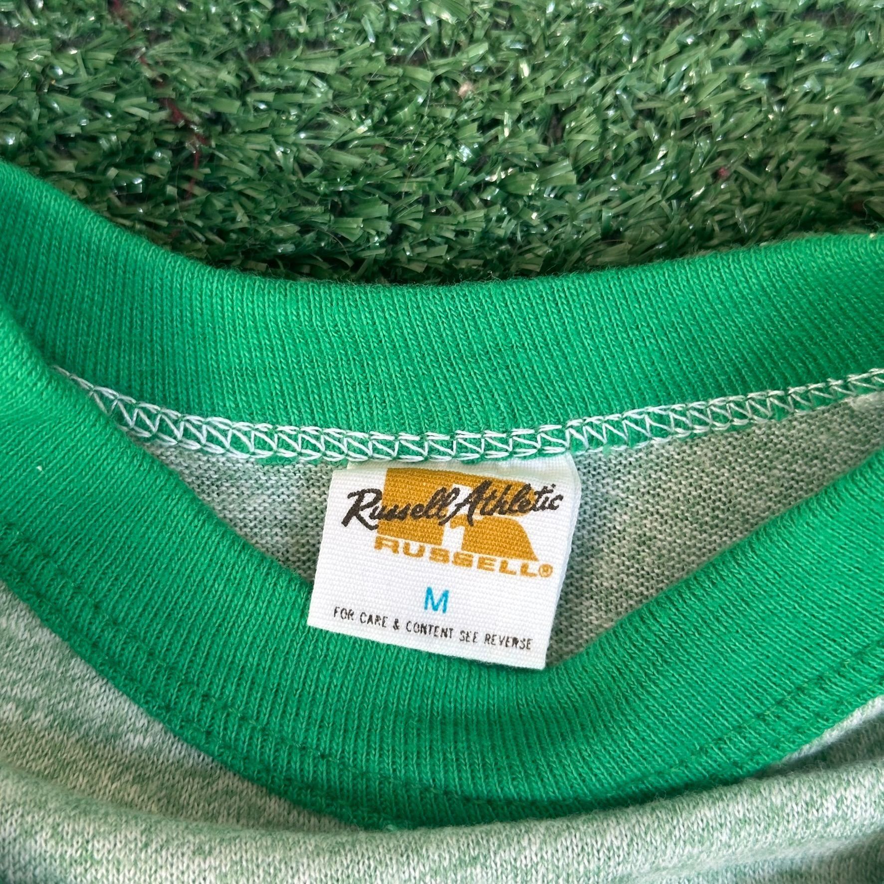 Russell Athletic Vintage 70s Russell Heather Green Raglan T-Shirt Blank Plain Size US M / EU 48-50 / 2 - 4 Thumbnail