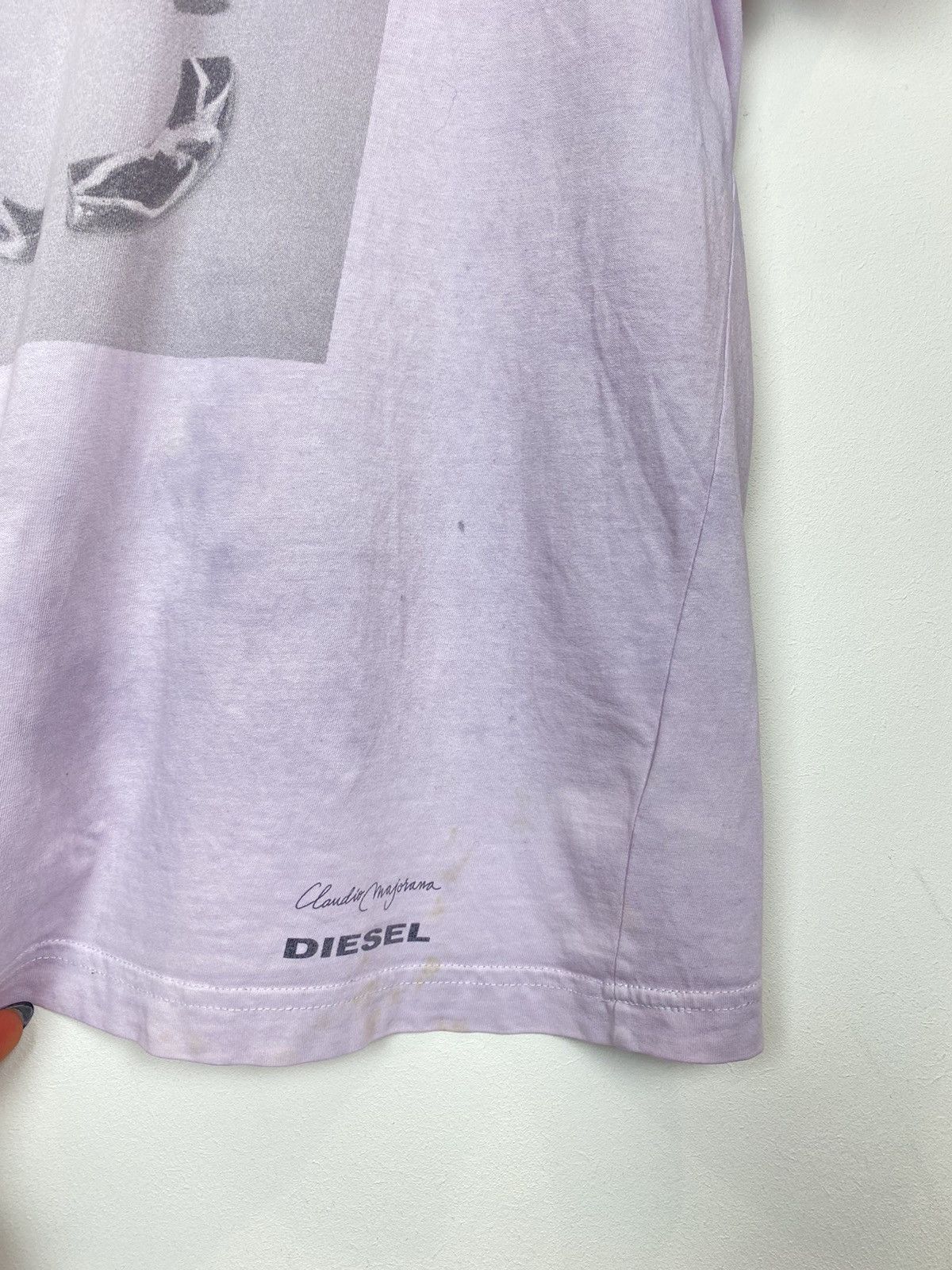 Diesel Diesel Snike Art Print Graphic Tee Y2K Baby Pink Streetwear Size US L / EU 52-54 / 3 - 5 Thumbnail