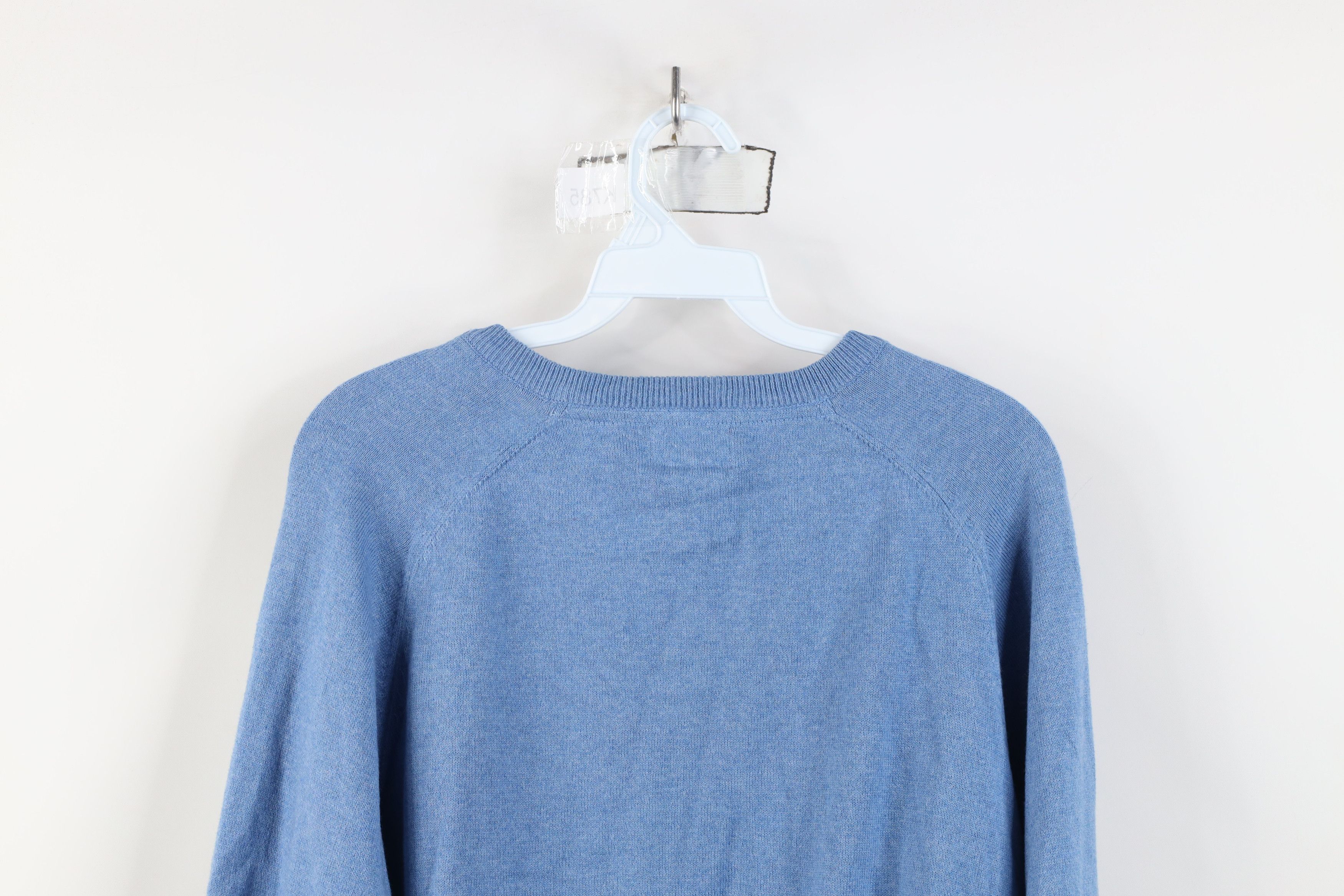 L.L. Bean Vintage LL Bean Cashmere Knit V-Neck Sweater Carolina Blue Size US XL / EU 56 / 4 - 8 Thumbnail