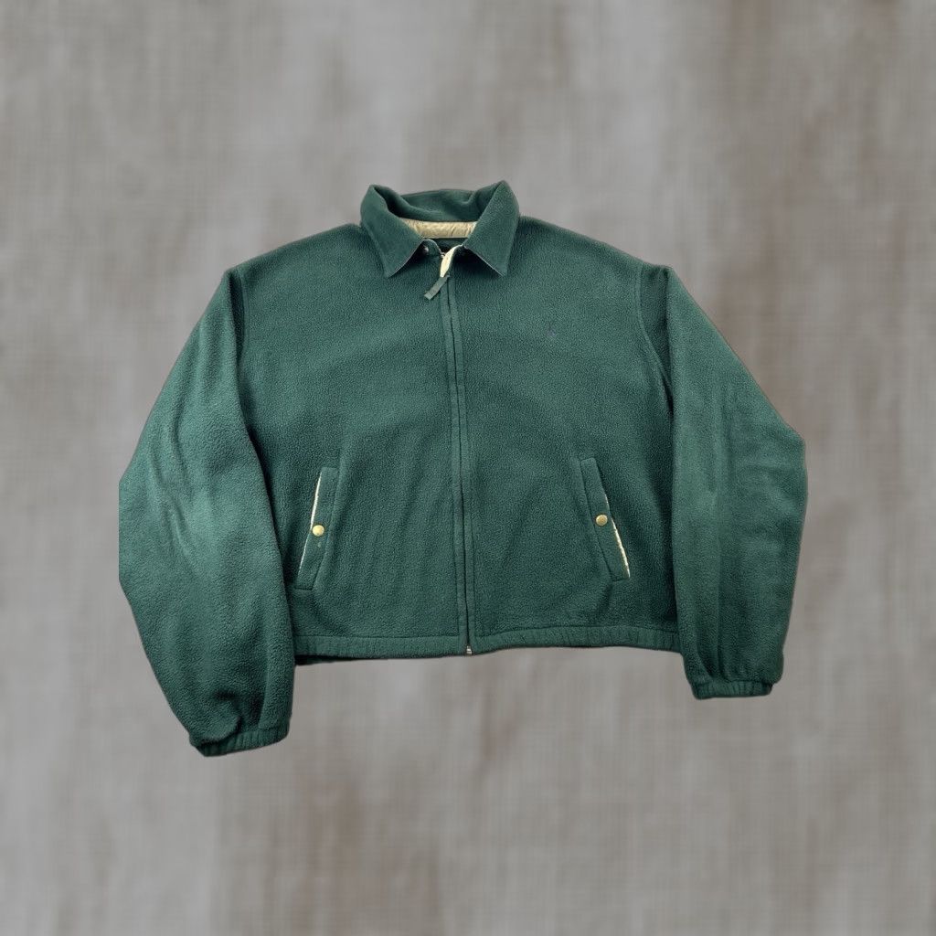 Ralph Lauren VINTAGE Ralph Lauren Jacket XL Full Zip Fleece Green 90s Bomber Chin Strap Men Size US XL / EU 56 / 4 - 1 Thumbnail