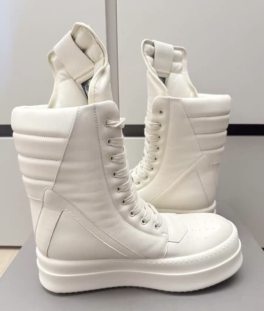 Rick Owens Rick Owens Triple White Geobasket High-Top Sneakers Size US 8.5 / EU 41-42 - 6 Thumbnail
