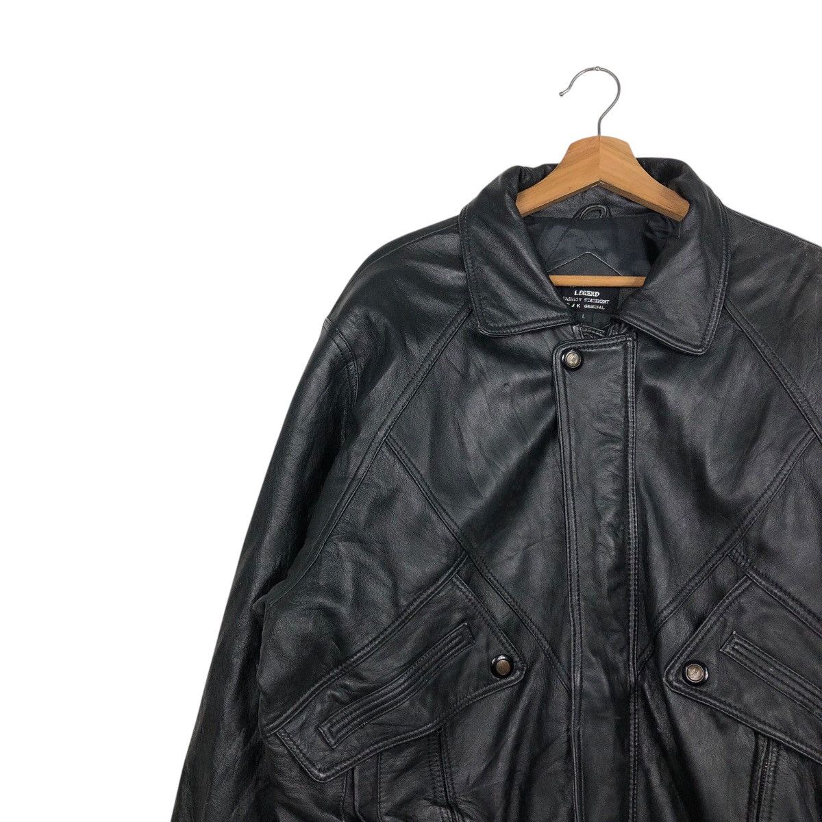Japanese Brand × Vintage 📌Vintage Biker Leather Jacket MT Legend Choei Issey Miyake Size US L / EU 52-54 / 3 - 8 Thumbnail