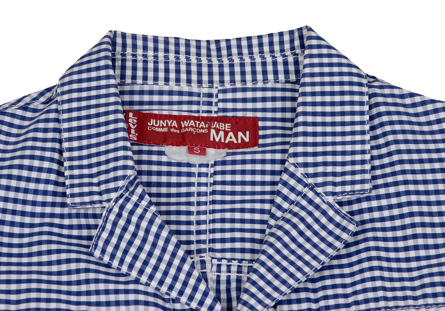 Junya Watanabe Double Button Check Shirt Jacket in Blue and White, Size S Size US S / EU 44-46 / 1 - 3 Thumbnail