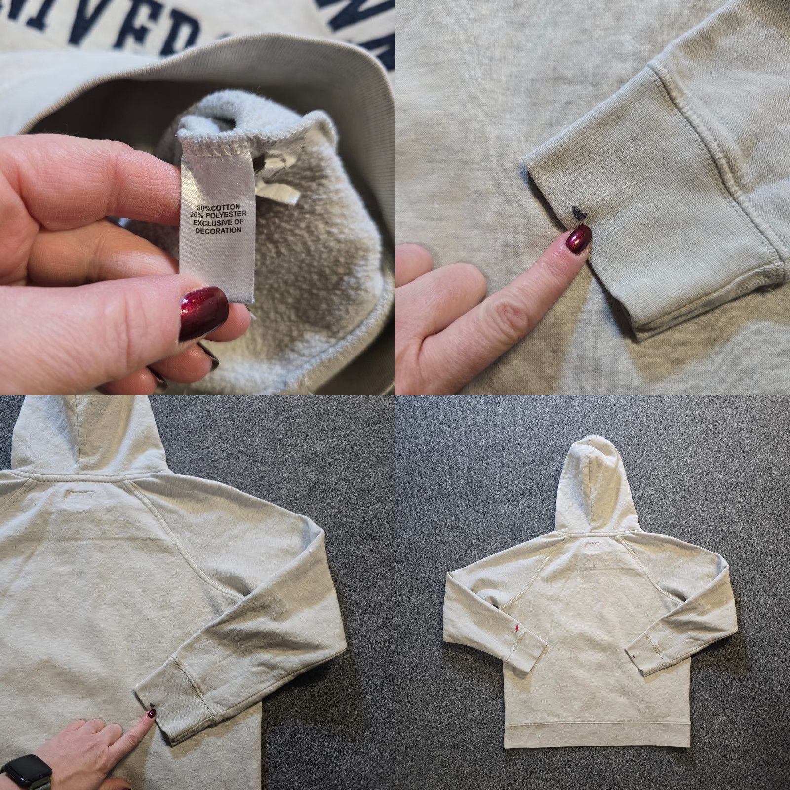 Vintage Georgetown University Sweatshirt Mens Hoodie Gray Medium Regular Pullover University Lounge Casual Basic League Shirt? Size US M / EU 48-50 / 2 - 8 Thumbnail