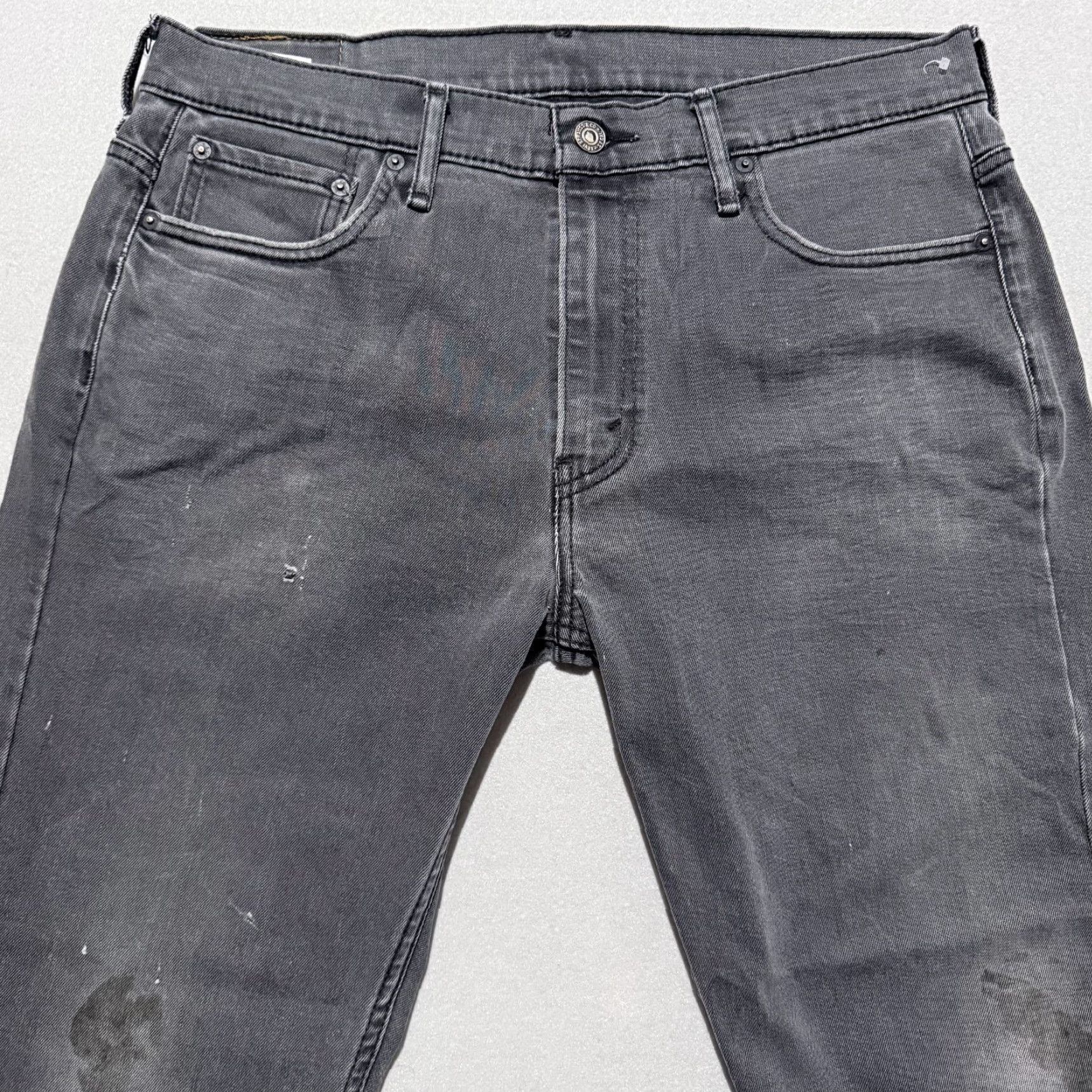 Levi's Levi's Jeans Men Gray 569 Loose Straight Mid Rise 34x32 Distressed Denim 5-Pocket Design Jeans Size US 34 / EU 50 - 3 Thumbnail