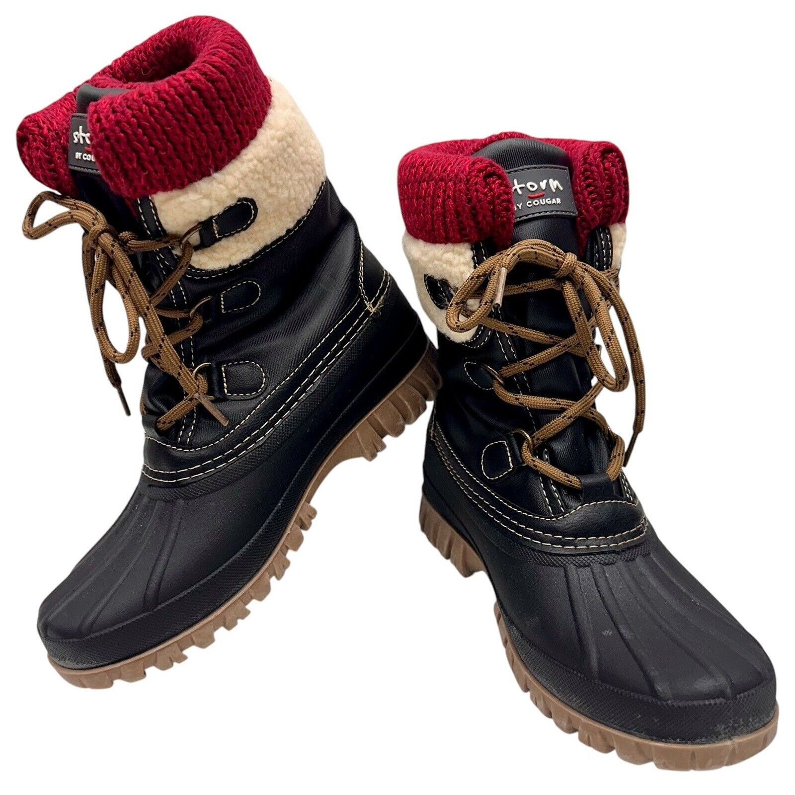 Other Storm by Cougar Creek Cove Women Faux Shearling Snow Boots 7 Size US 4.5 / IT 34.5 - 2 Thumbnail