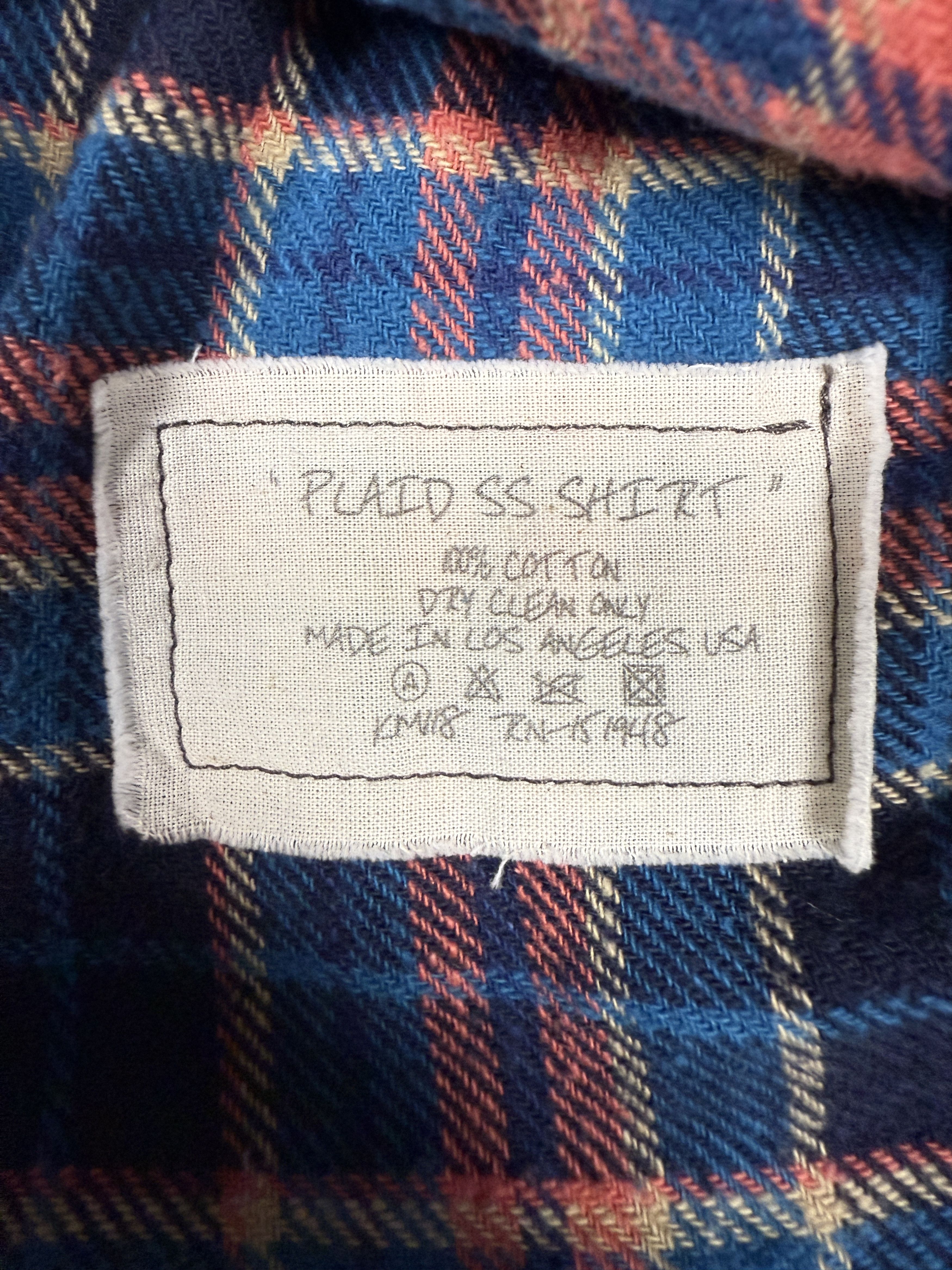 Greg Lauren $795 Greg Lauren Plaid Short Sleeve Shirt Size US L / EU 52-54 / 3 - 7 Thumbnail