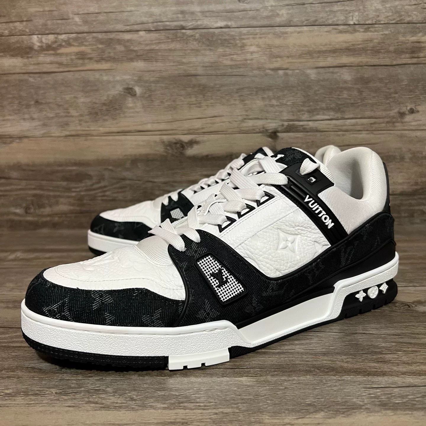 Louis Vuitton Louis Vuitton Training Denim Black Lowtop Sneakers 44 Men Size US 10.5 / EU 43-44 - 1 Thumbnail