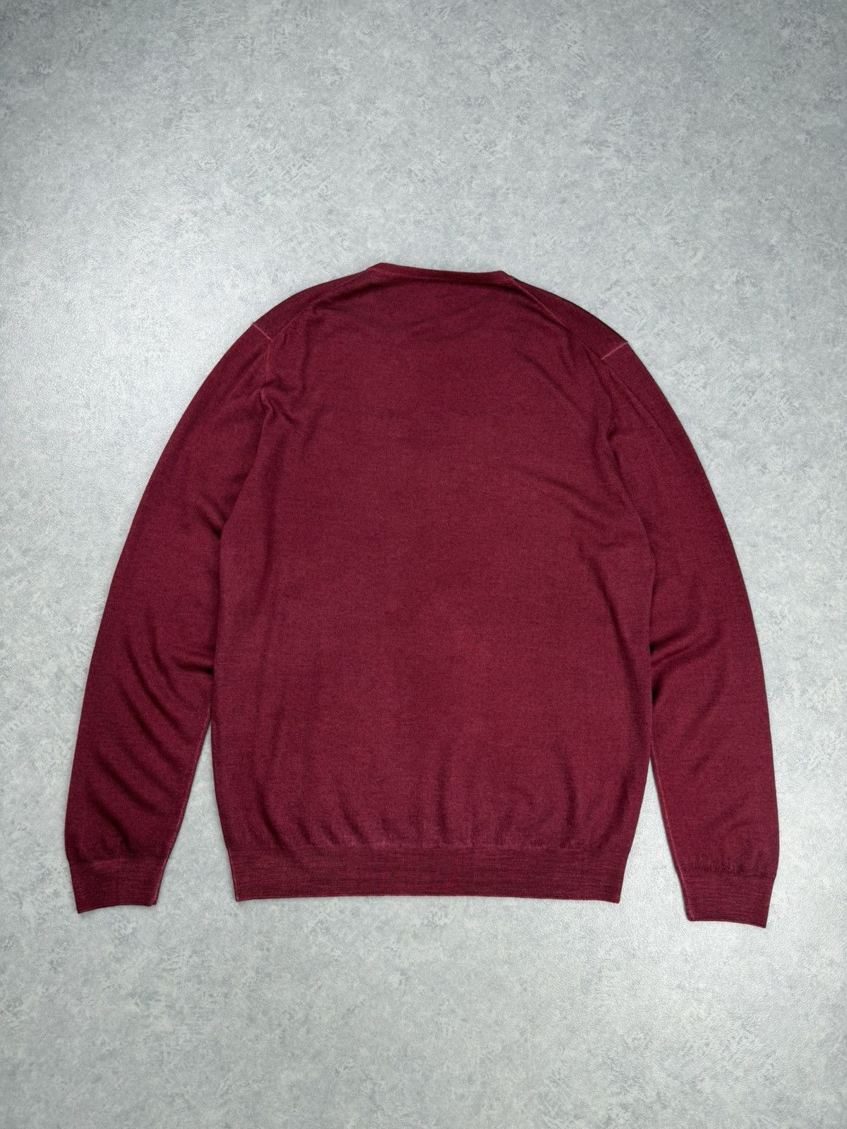 Zanieri Zanieri Crew Neck Sweater XL 54 Wool Cashmere Burgundy Men’s Size US L / EU 52-54 / 3 - 8 Thumbnail