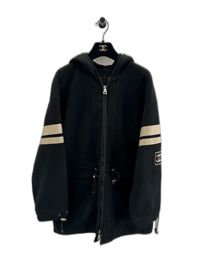 Chanel Chanel Black Zip Jacket with Logo -2505 Size US M / EU 48-50 / 2 - 1 Thumbnail