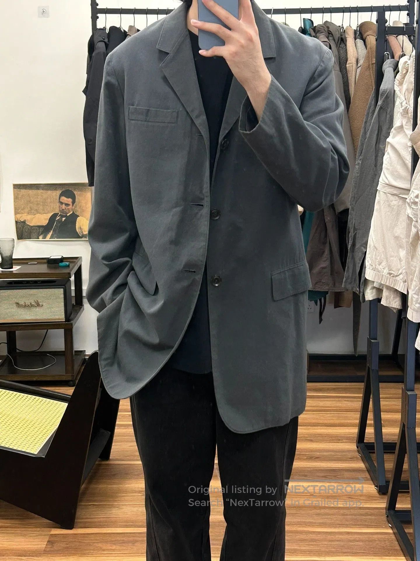 Yohji Yamamoto Yohji Yamamoto Gray Long Suit Jacket. Size US M / EU 48-50 / 2 - 6 Thumbnail