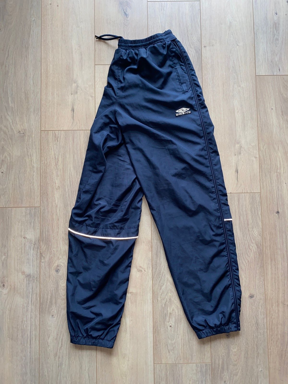Pre-owned Umbro X Vintage Umbro Track Pants 3m Reflective Vintage Sweatpants Joggers In Navy