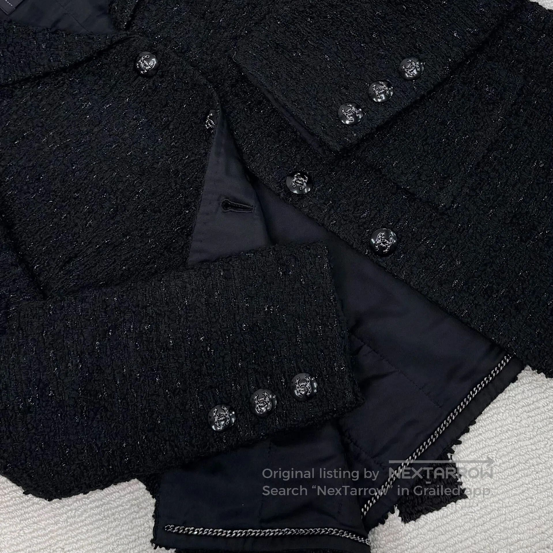 Chanel Chanel 21C Black Doll Collar Coat. Size XXS / US 00 / IT 34 - 4 Thumbnail