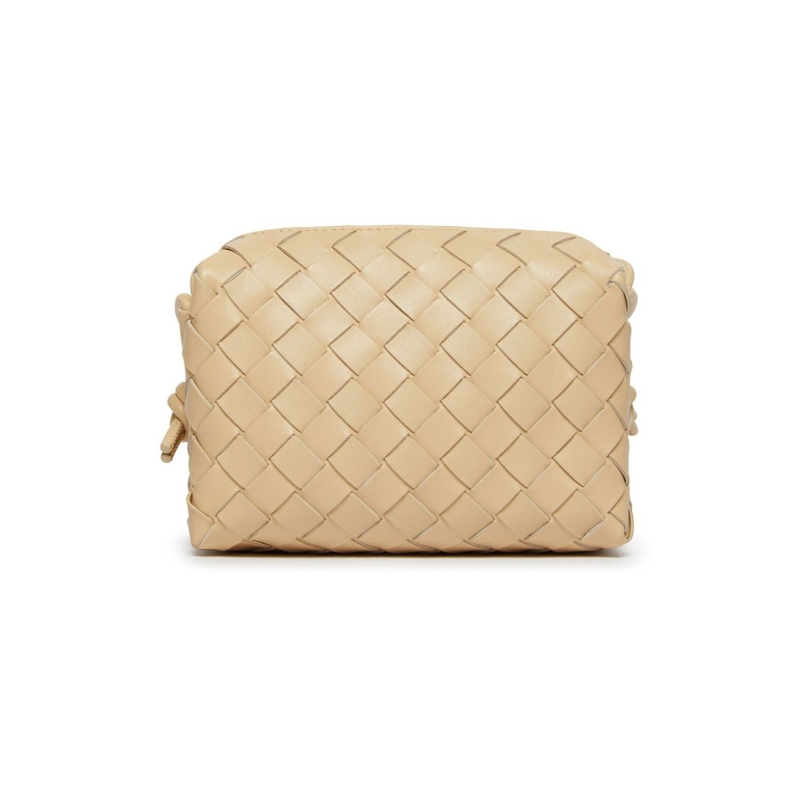 Bottega Veneta Mini Loop Porridge Beige Leather Crossbody Ba