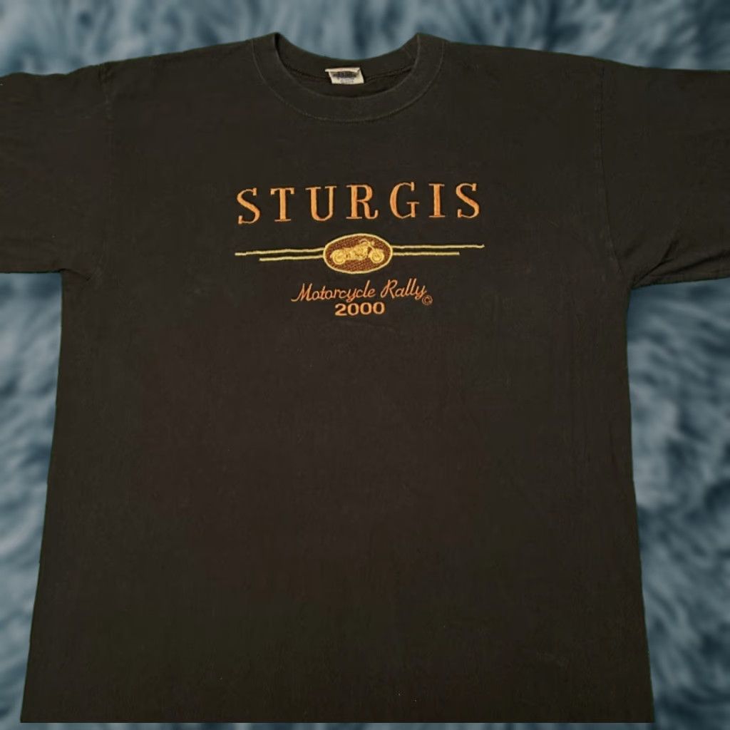 Vintage VINTAGE Sturgis Shirt Mens Large Black Embroidered Biker 90s Y2K Bike Week VTG Size US L / EU 52-54 / 3 - 1 Thumbnail