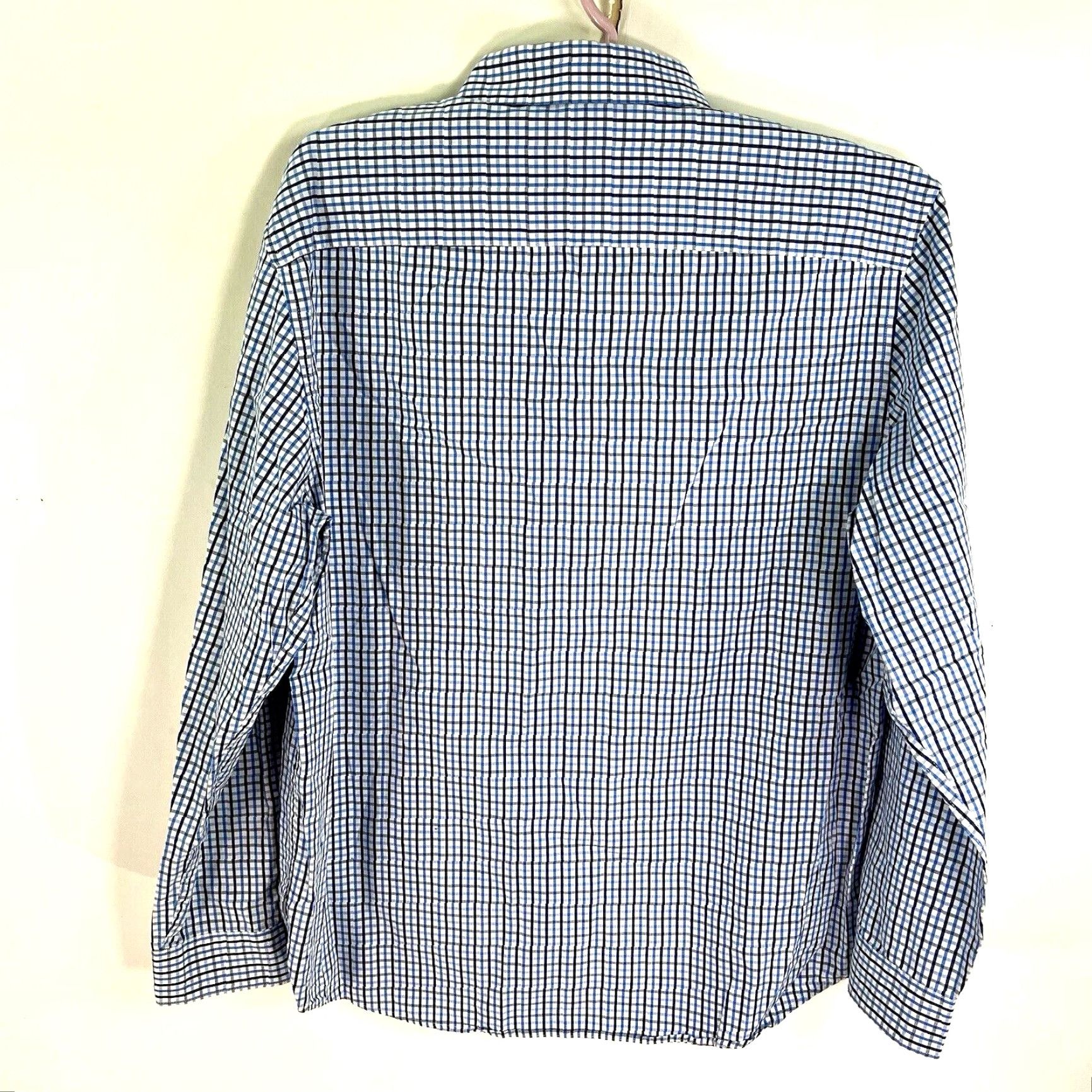 Calvin Klein Calvin Klein Button-Down Shirt Mens L Blue Check Long Sleeve Regular Fit Size US L / EU 52-54 / 3 - 6 Thumbnail