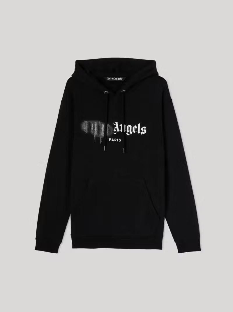 Palm Angels Paris Sprayed Hoodie in Black Size US XL / EU 56 / 4 - 1 Thumbnail
