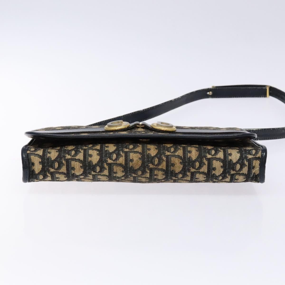 Dior DIOR Trotter Canvas Shoulder Bag Navy Gold Size ONE SIZE - 9 Thumbnail