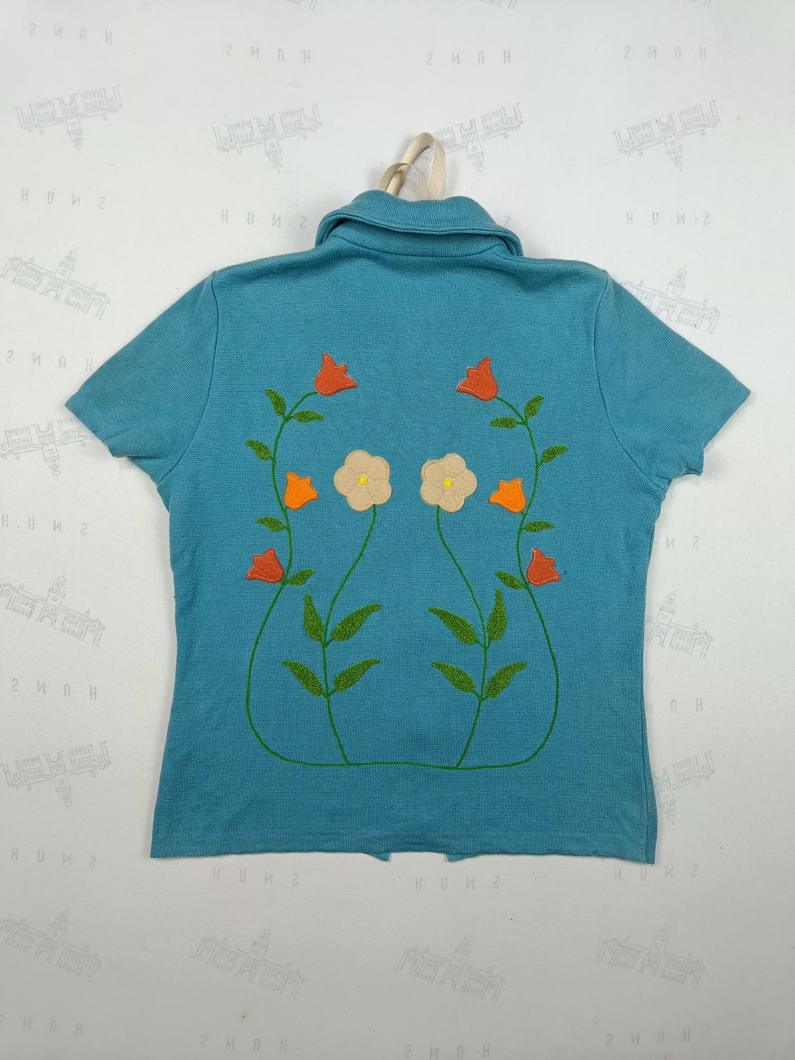 Hysteric Glamour Vintage OZONE COMMUNITY Back Floral Embroidery Crop Top Size S / US 4 / IT 40 - 7 Thumbnail
