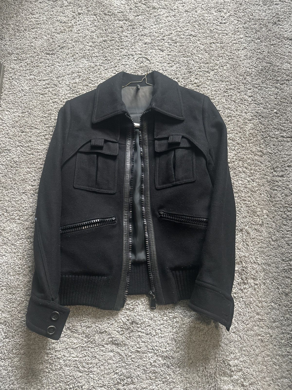 Dior × Hedi Slimane Dior Homme A2 Pilot Wool Bomber Jacket AW06