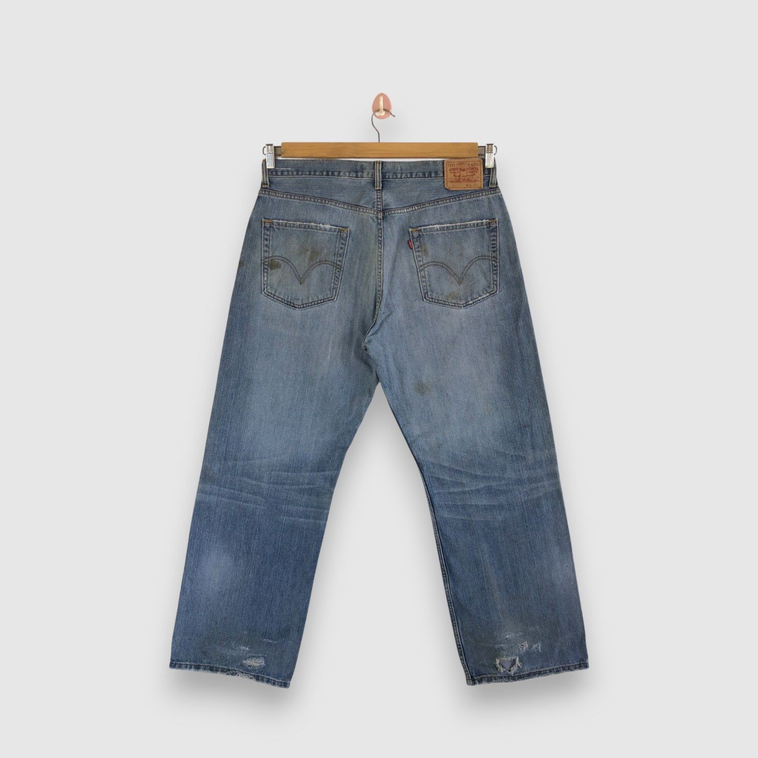 Levi's Vintage Levis Baggy Jeans Levi's 569 Faded Light Wash Denim Size US 36 / EU 52 - 2 Thumbnail