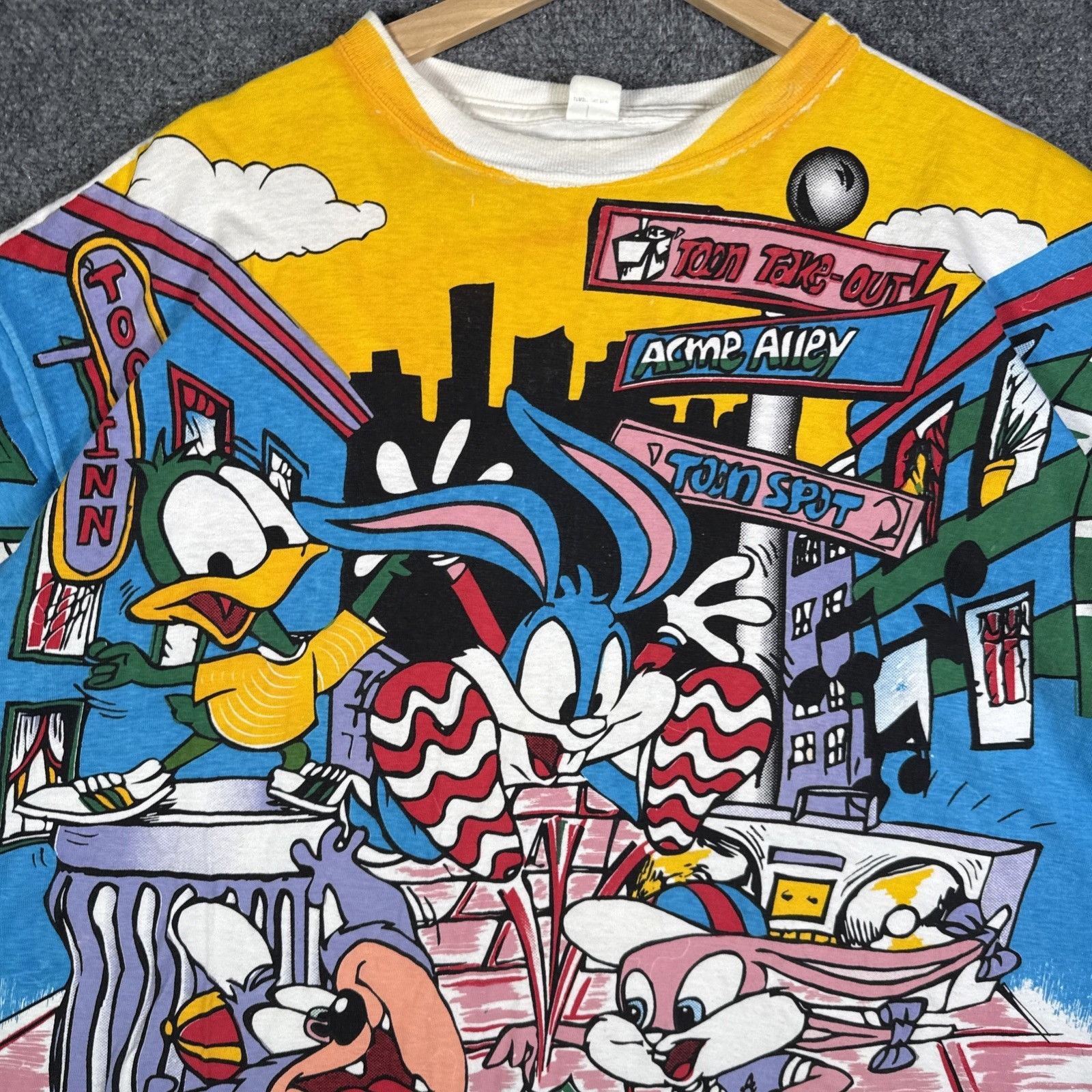 Warner Bros Vintage Tiny Toons Shirt Adult XL AOP 90s FREEZE Warner Bros Size US XL / EU 56 / 4 - 4 Thumbnail
