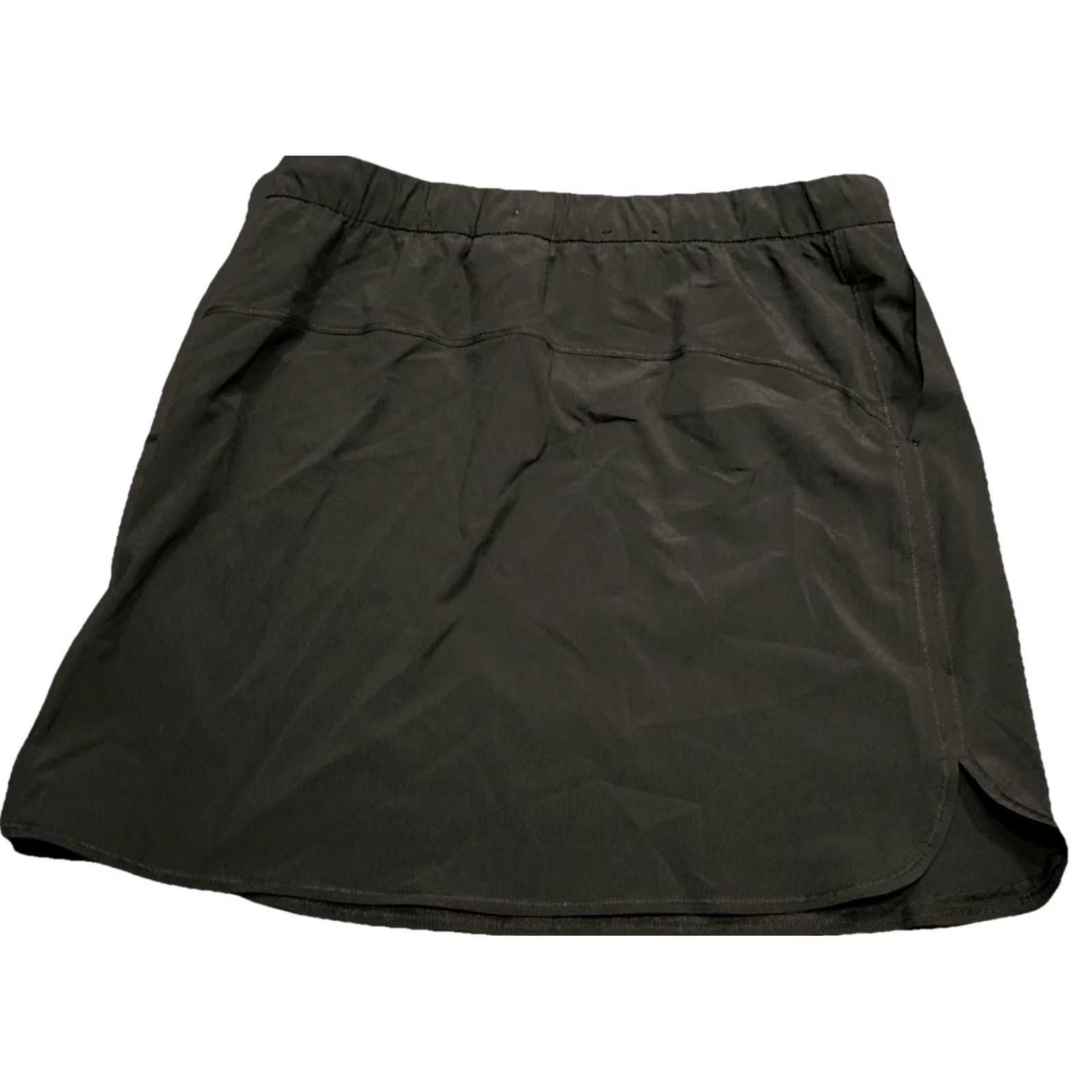 Vintage Reel Legends Skirt Black Women's M Pockets Pull On Drawstring Short A22 Size 32" / US 10 / IT 46 - 3 Thumbnail