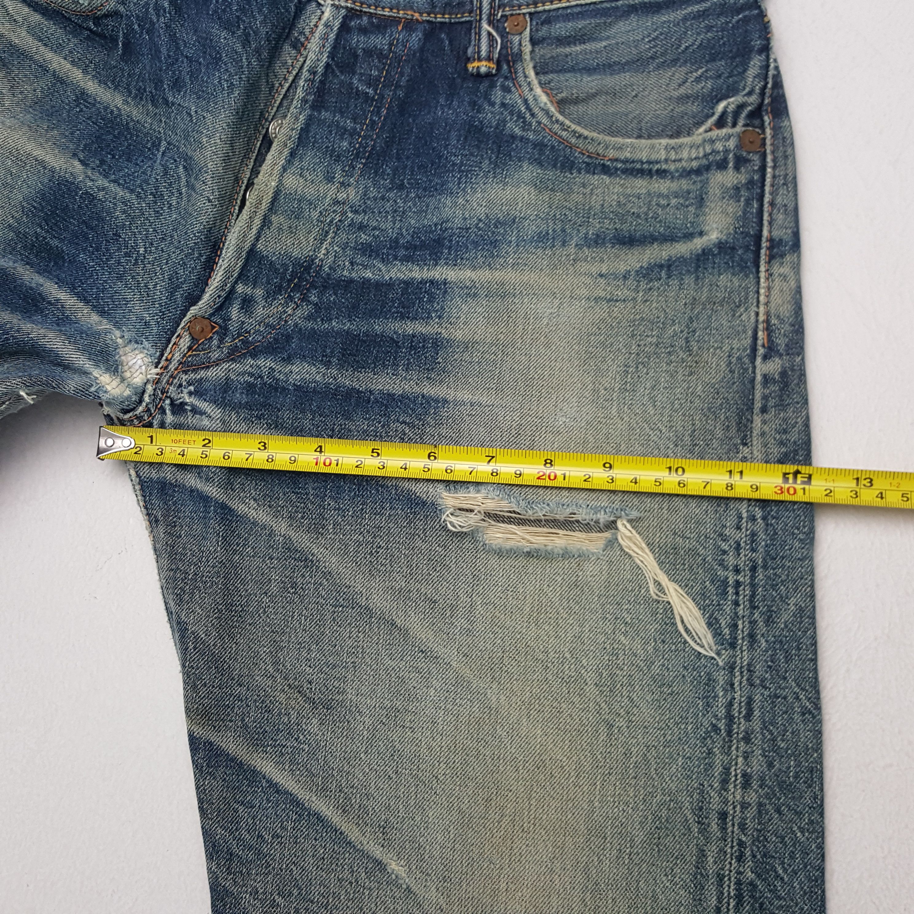 Evisu × Japanese Brand × Vintage Vintage Evisu Japanese Brand Daicock Custom Art Short Jeans Size US 30 / EU 46 - 8 Thumbnail
