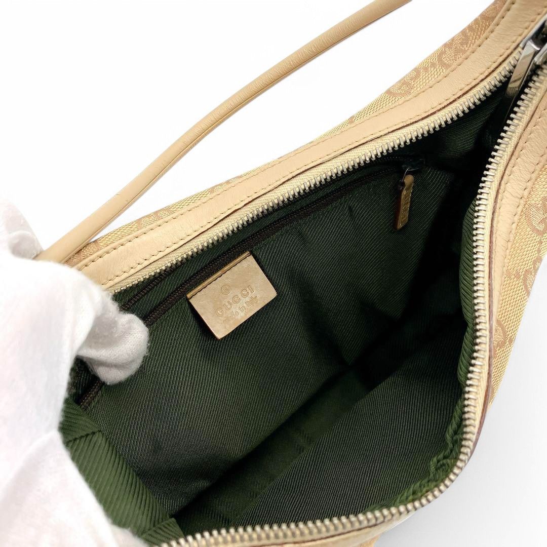 Gucci Gucci - Handbag Beige Leather Shoulder Bag GG Monogram Size ONE SIZE - 7 Thumbnail