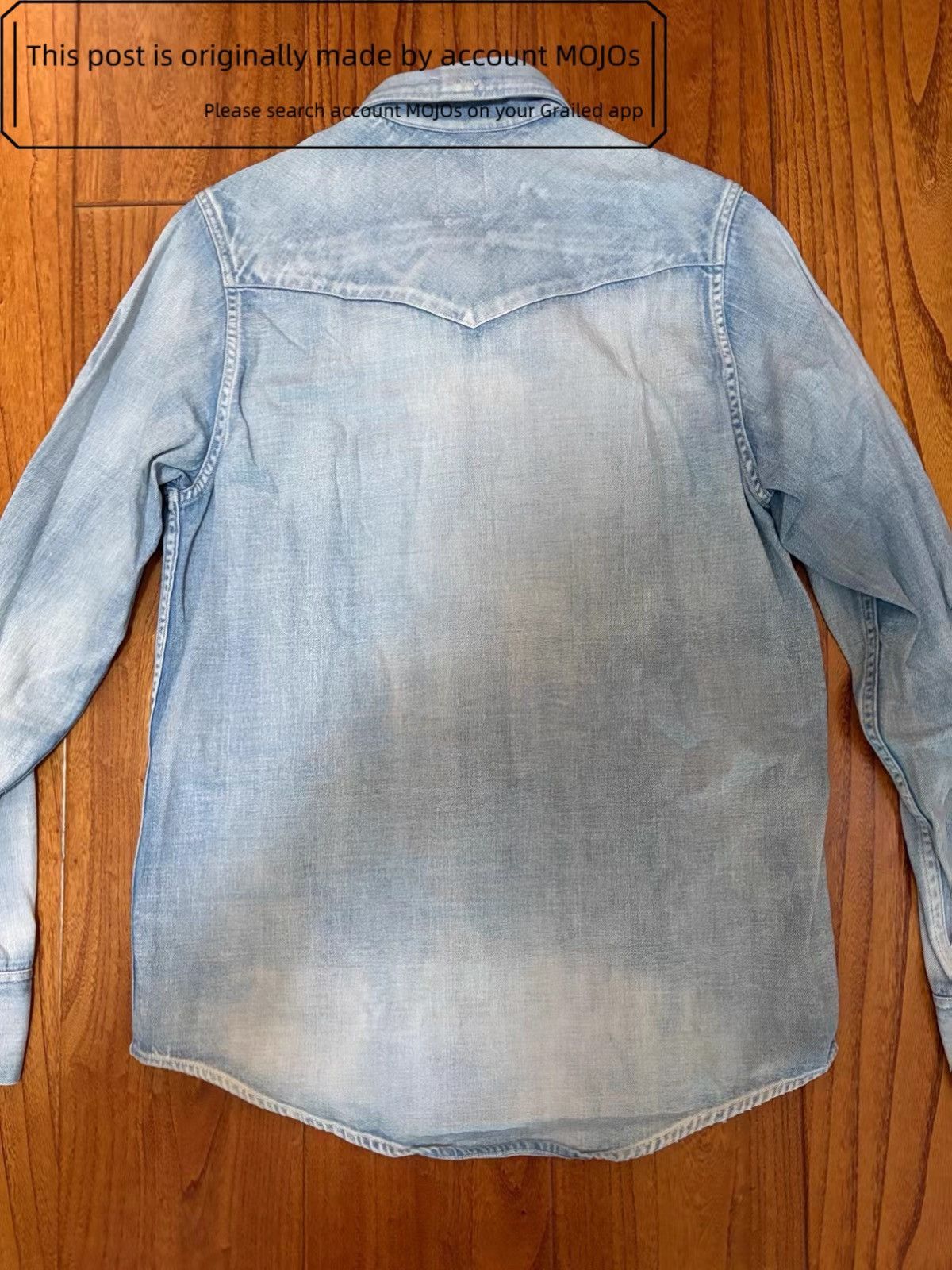 Sz 0 Visvim Social Sculpture Wash Western Denim Shirt mojos7