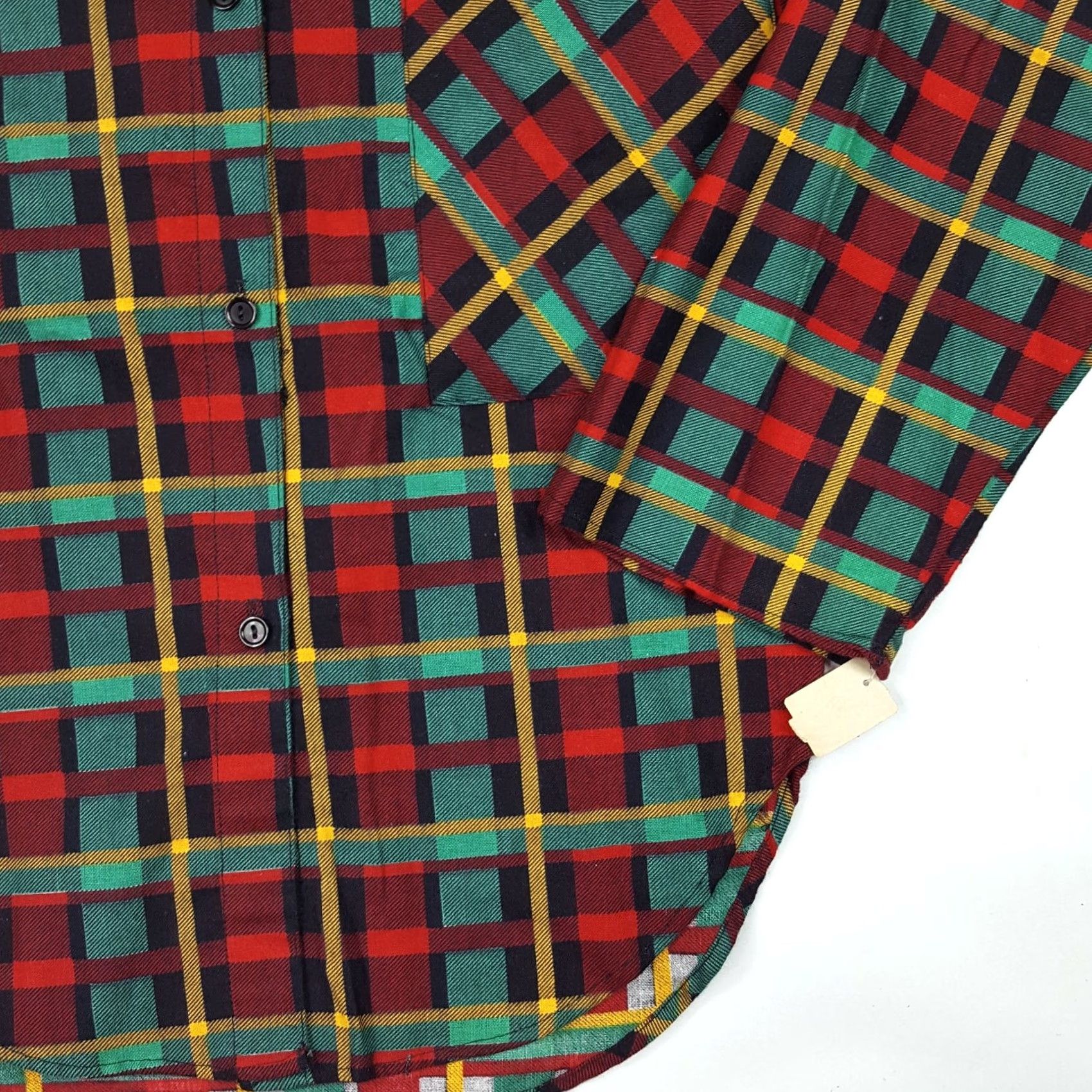 Vintage VINTAGE Plaid Flannel Women's Size Small Button Up 90s Long Sleeve Shirt Top Size S / US 4 / IT 40 - 3 Thumbnail