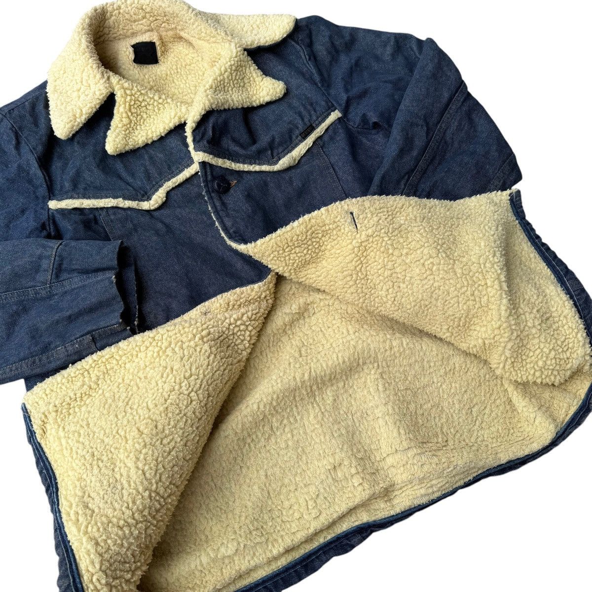Carhartt × Sears × Vintage 60s Denim Ranch Jean Jacket TRUE VINTAGE Sherpa Lined Barn Size US XL / EU 56 / 4 - 8 Thumbnail