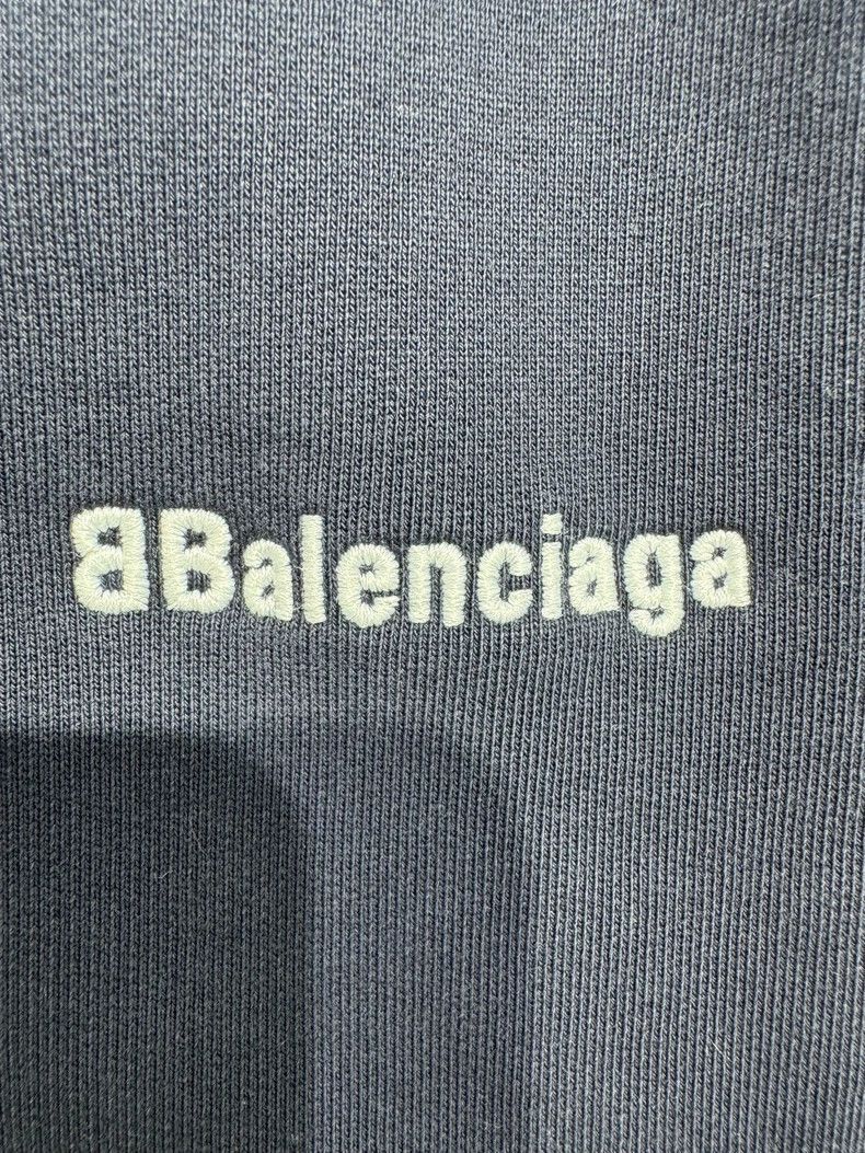 Balenciaga Balenciaga Black Logo Embroidered Long Pants Size US 34 / EU 50 - 4 Thumbnail