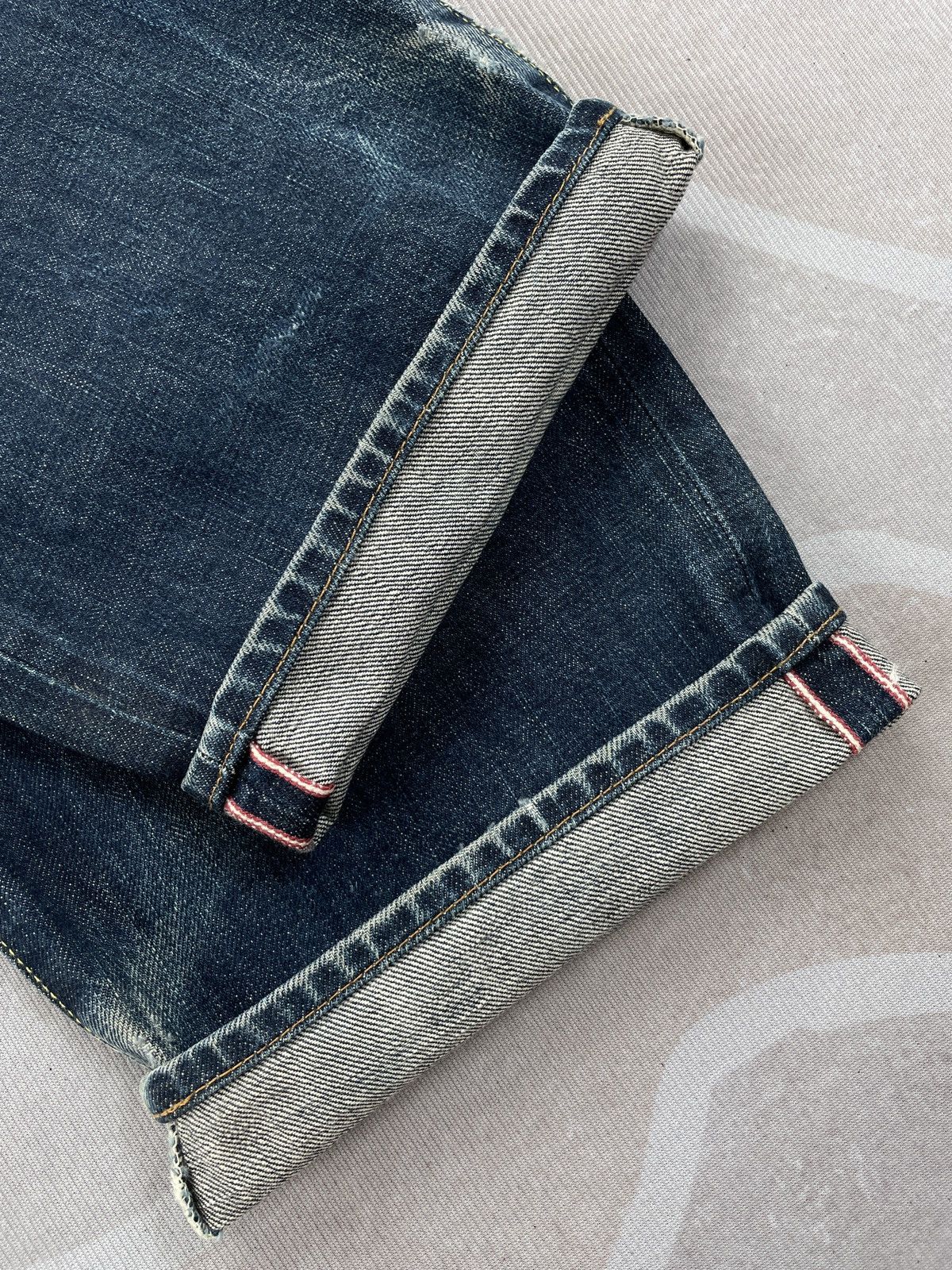 Designer × Japanese Brand × Salvage Crimie Red Selvedge Jeans (P63) Size US 33 - 9 Thumbnail