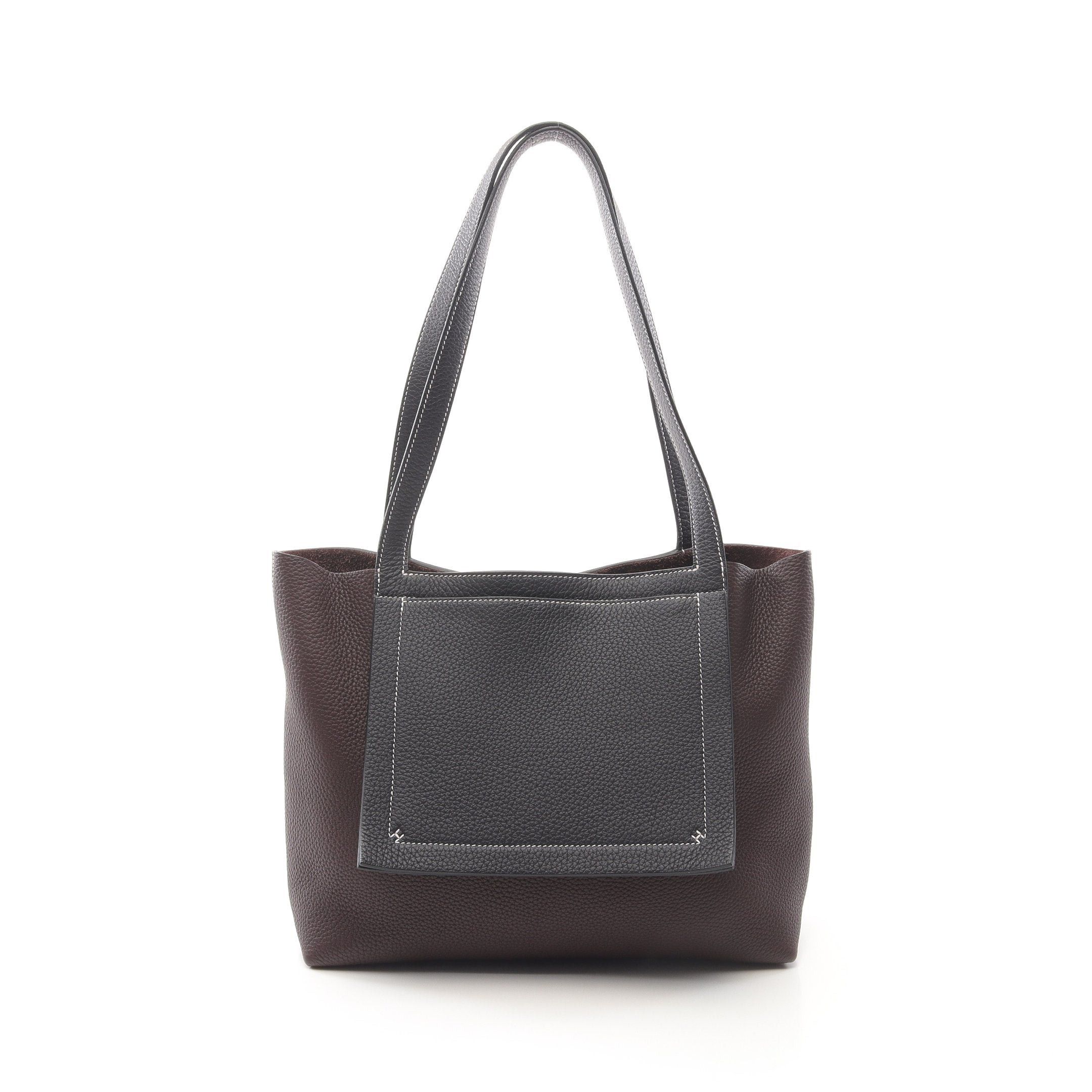 Hermes Cabasserie 31 Rouge Serie Caban Shoulder Bag Tote Clemence Leather Brown Black B Stamp, Men's