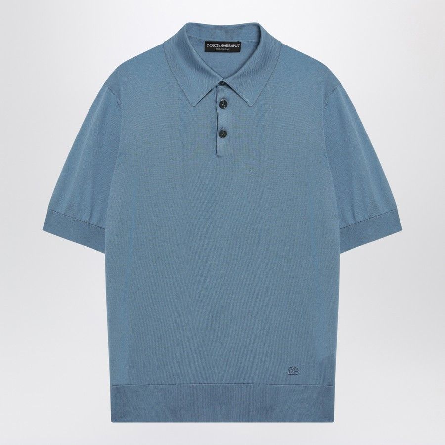 Dolce & Gabbana o1d2blof0226 Polo Shirt in Light Blue Size US L / EU 52-54 / 3 - 1 Thumbnail