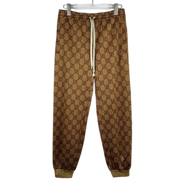 Gucci Gucci Size M Logo old flower full print camel-colored elas Size US 28 / EU 44 - 1 Thumbnail