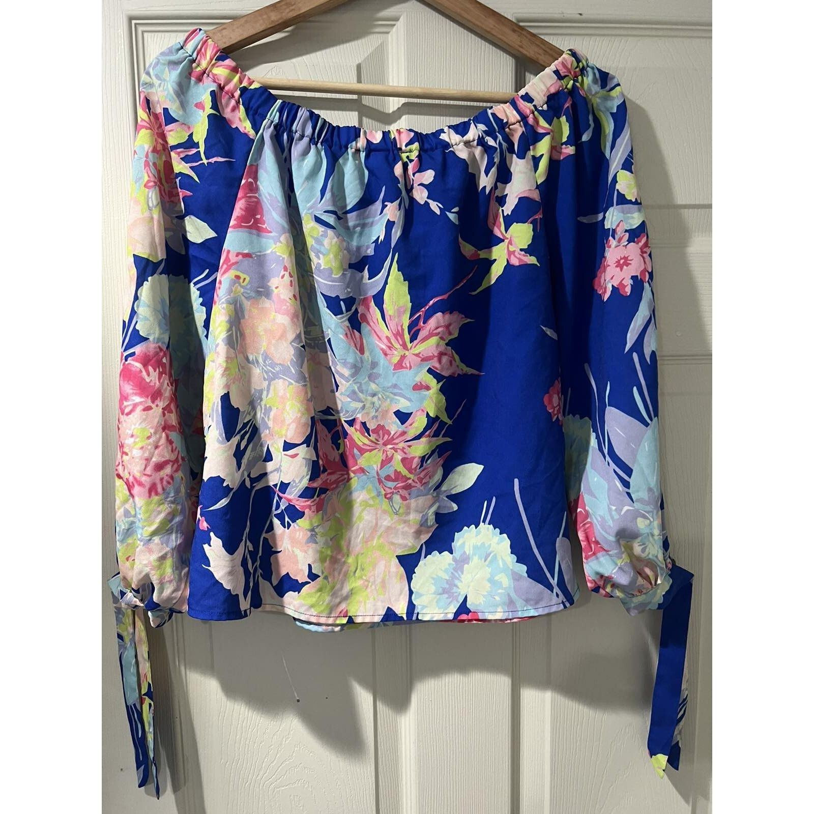 & Other Stories Yumi Kim Size S Tropic Blouse Off Shoulder Tie A001783 Size S / US 4 / IT 40 - 6 Thumbnail
