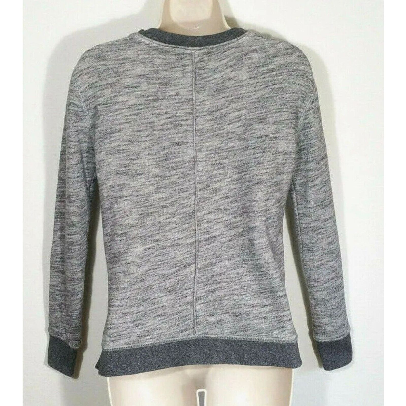 Rag & Bone Rag & Bone Gray Georgia Boxy Sweatshirt Dark Gray Trim S Size S / US 4 / IT 40 - 2 Thumbnail